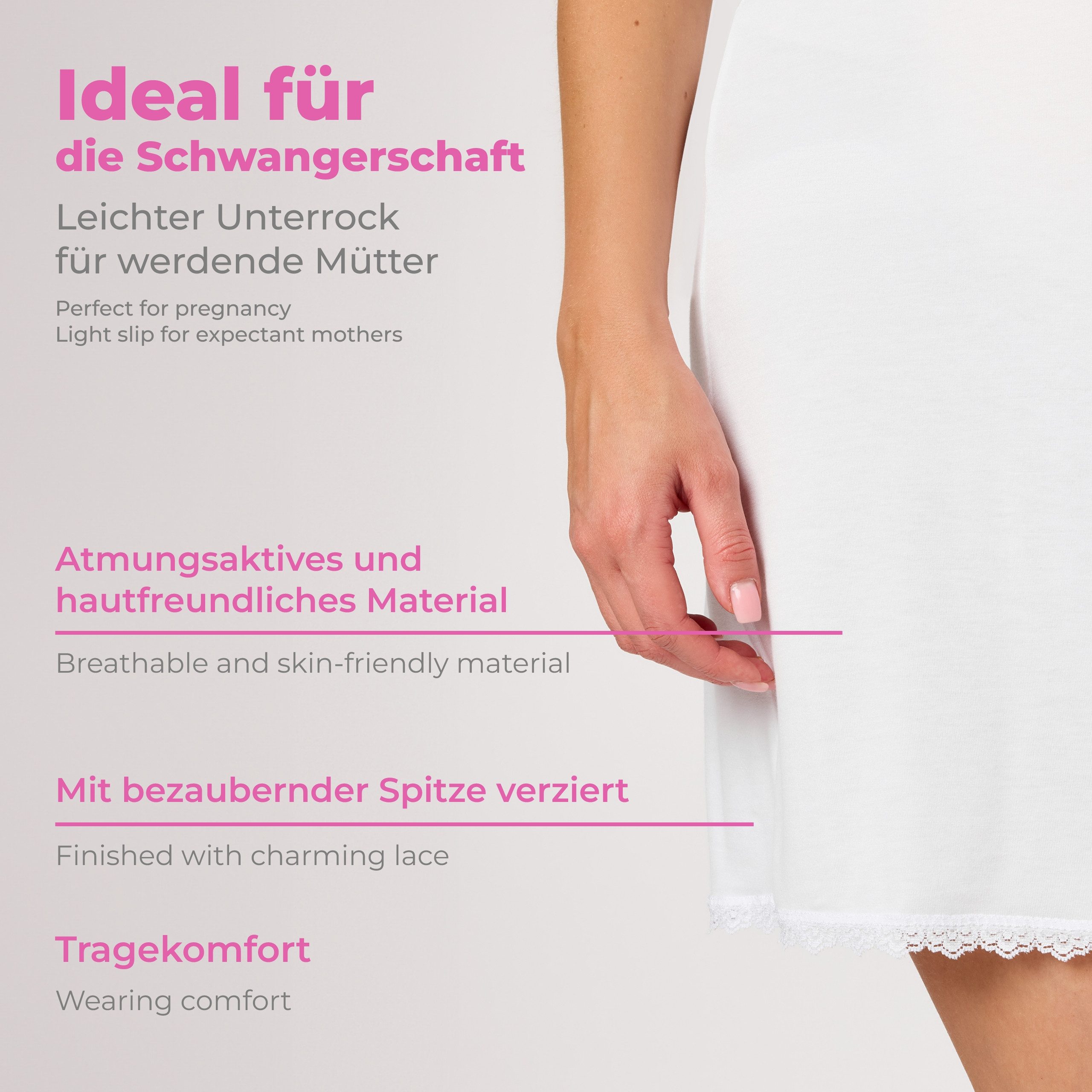 Merry Style Unterkleid Unterkleid Schwangerschaft Schwangerschaftskleid aus Viskose MS10-466 (1-tlg) – Bild 4 von 5