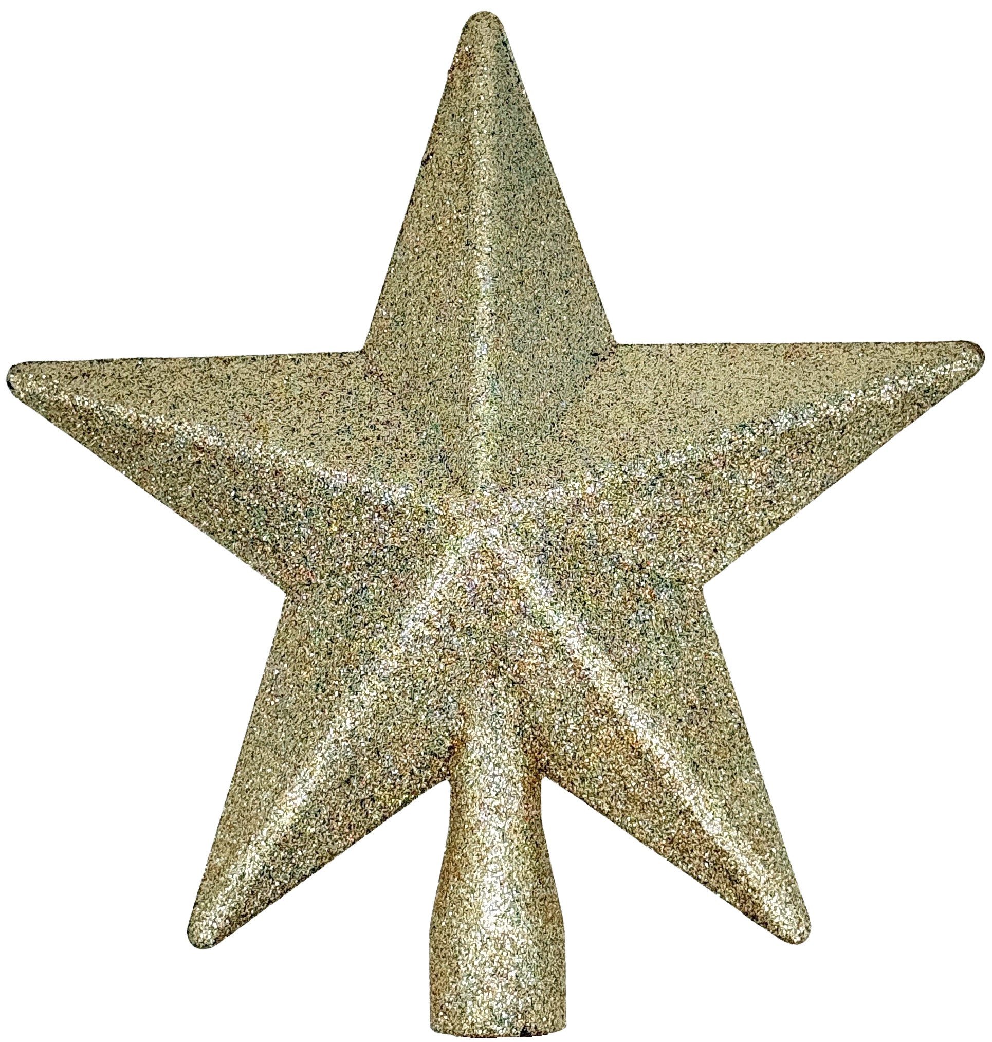 Bambelaa! Christbaumspitze Weihnachtsbaumspitze Christbaum Glitzernd Stern 18 cm Champagner
