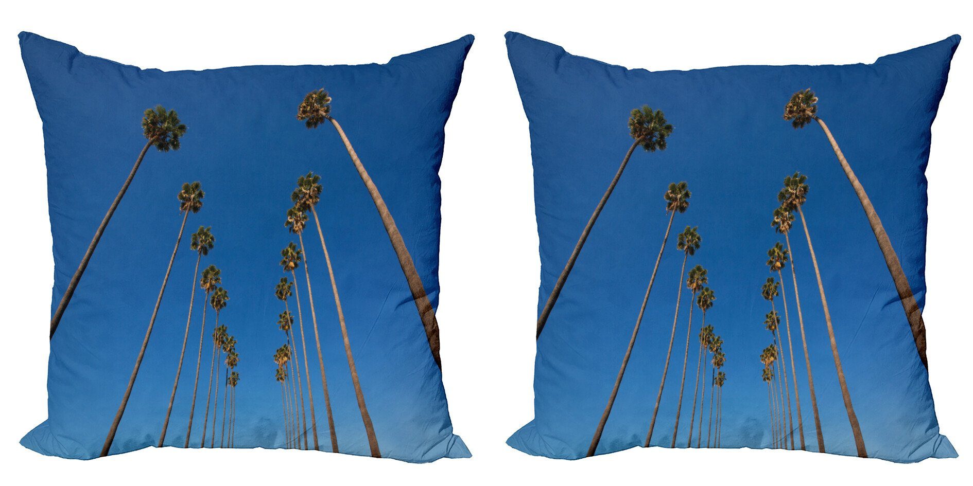 Kissenbezüge Modern Accent Doppelseitiger Digitaldruck, Abakuhaus (2 Stück), Tropisch Palms Sommer
