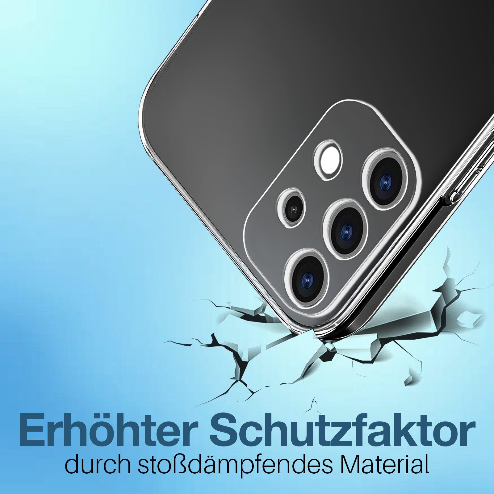 Tec-Expert Handyhülle Handy Hülle Cover für Samsung Galaxy A53 5G 6.5 Zoll, 6.5", Slim Case Bumper Schutzhülle Transparent – Bild 4 von 5