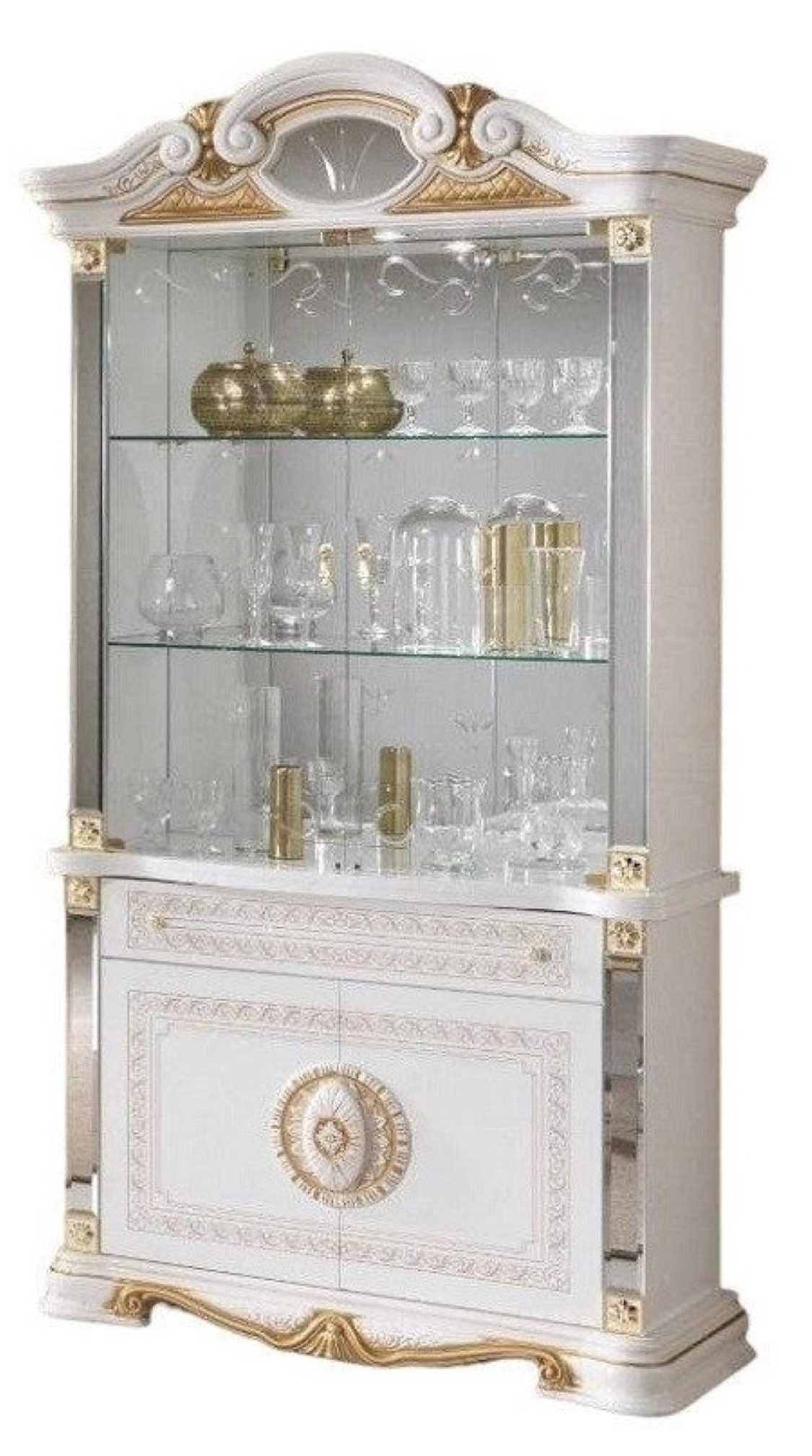 JVmoebel Vitrine Italienische Luxus Möbel n Kommodenschrank Glas modern elegant Made in Europa