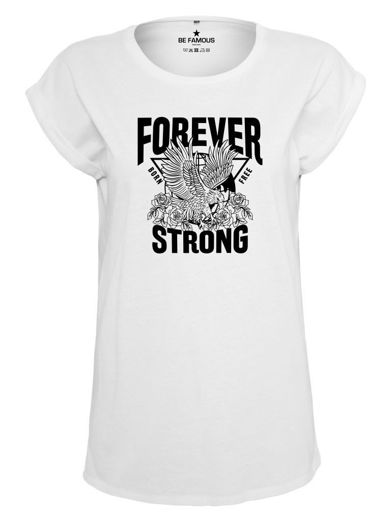 Be Famous Print-Shirt Rolled Forstrongpho (1-tlg., keine)