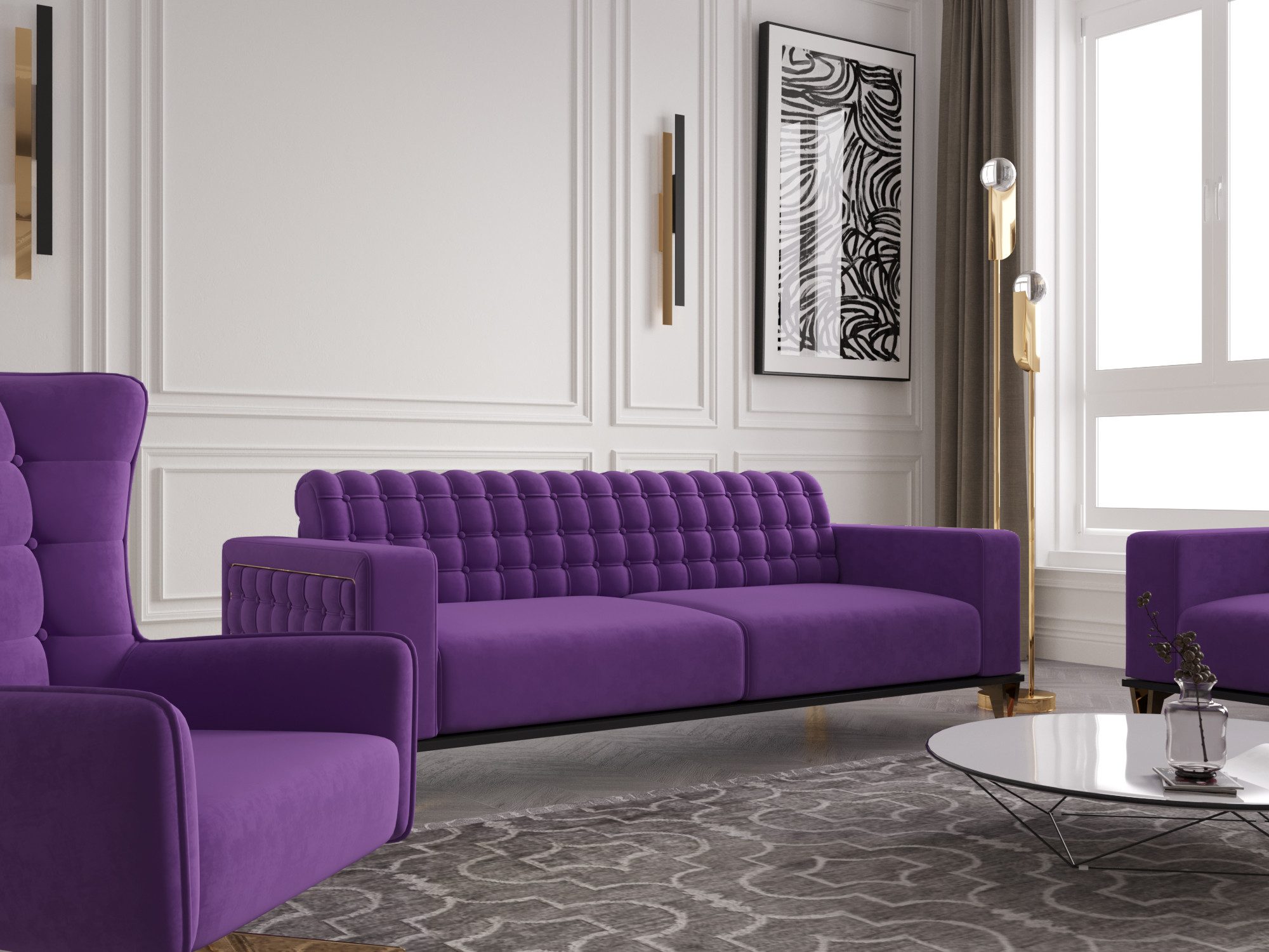 Möbeldreams Chesterfield-Sofa Sofa-Set Tina 3-2-1/3-3-1 / günstig online kaufen