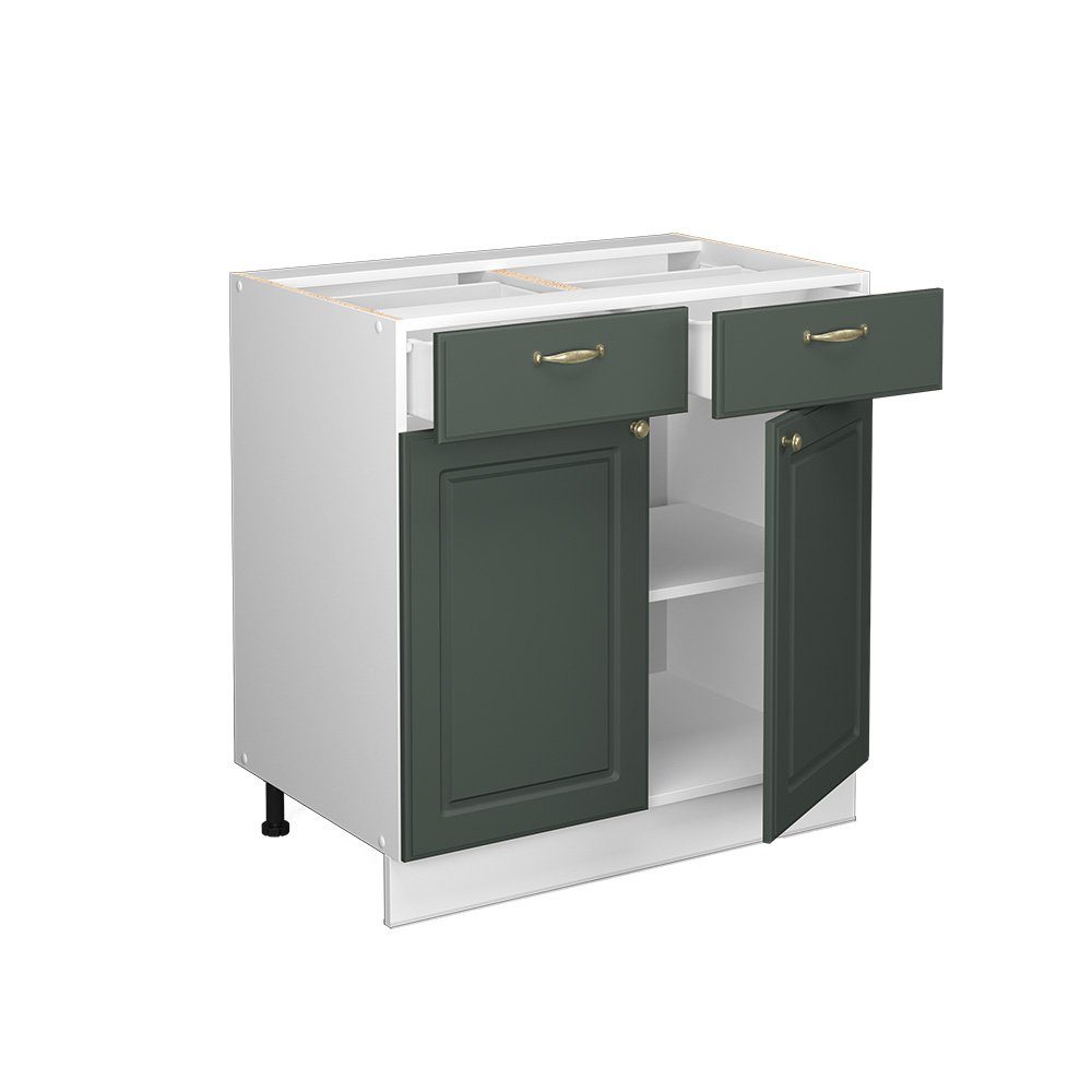 Vicco Unterschrank Fame-Line, Grün-Gold Landhaus/Weiß, 80 günstig online kaufen