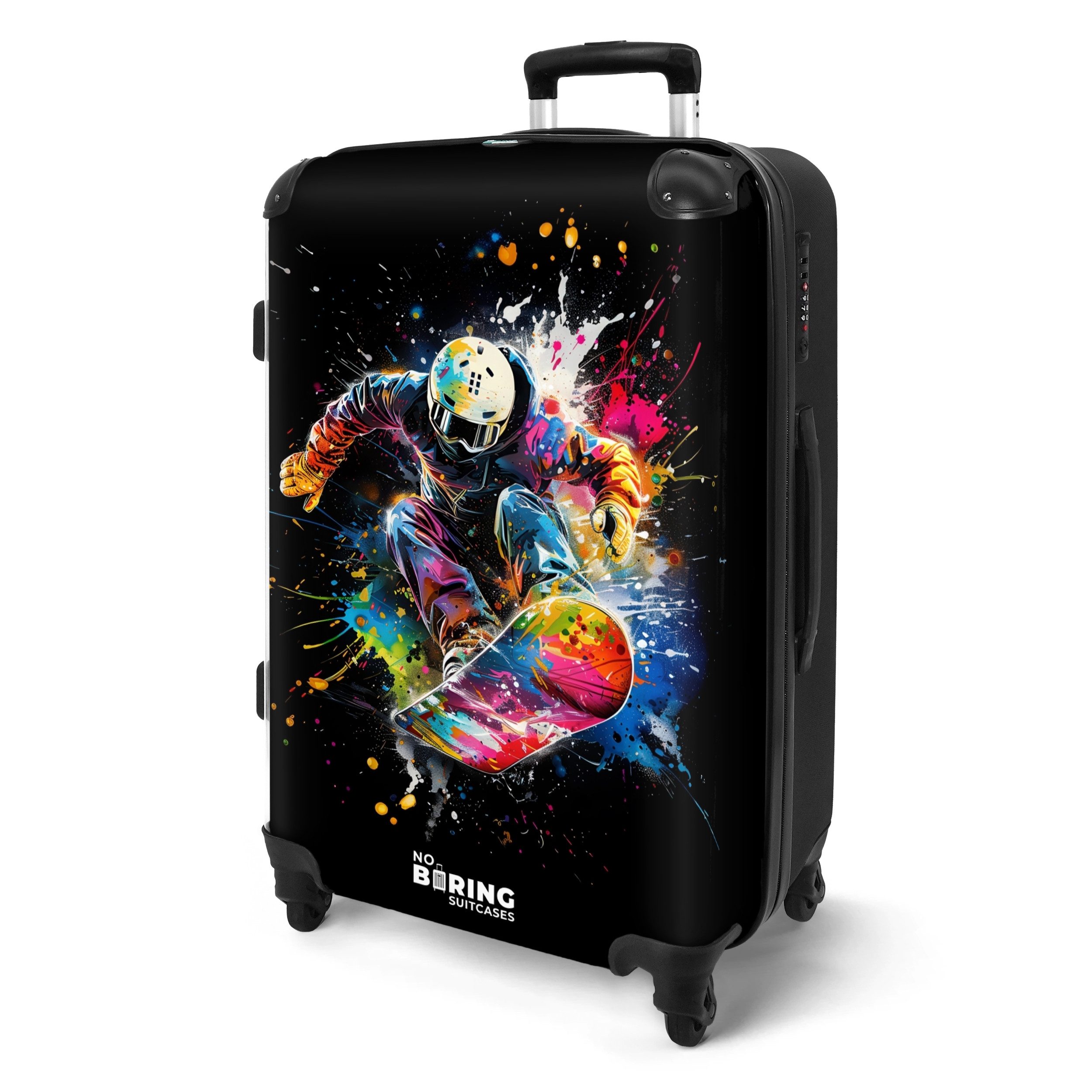 NoBoringSuitcases.com© Hartschalen-Trolley Snowboarder mit Graffiti 67 günstig online kaufen