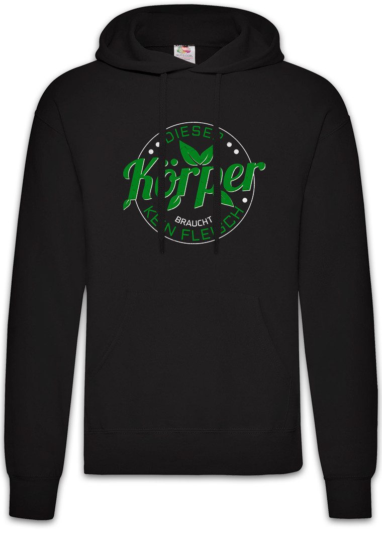 Hoodie Dieser Körper braucht Kein Fleisch Herren Hoodie No Meat Motto