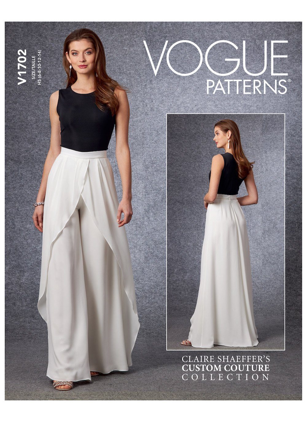 H-Erzmade Kreativset Vogue® Patterns Papierschnittmuster Damen Hose V17