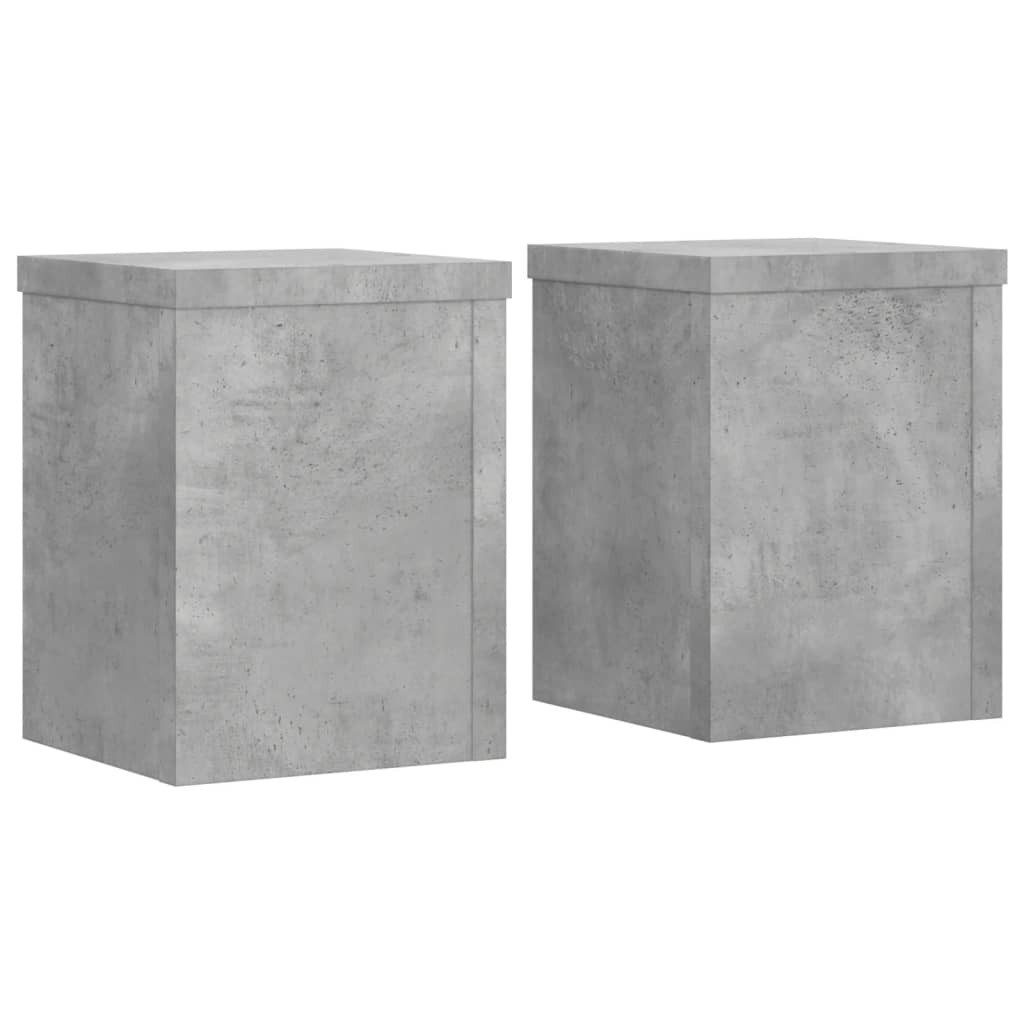 vidaXL Blumenständer Pflanzenständer 2 Stk. Betongrau günstig online kaufen