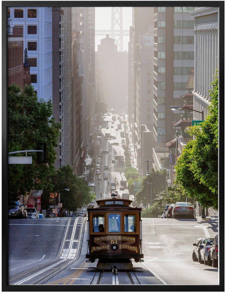 Wall-Art Poster Cable Car Bild, (1 Wandposter San Poster, Städte Francisco, St), Wandbild