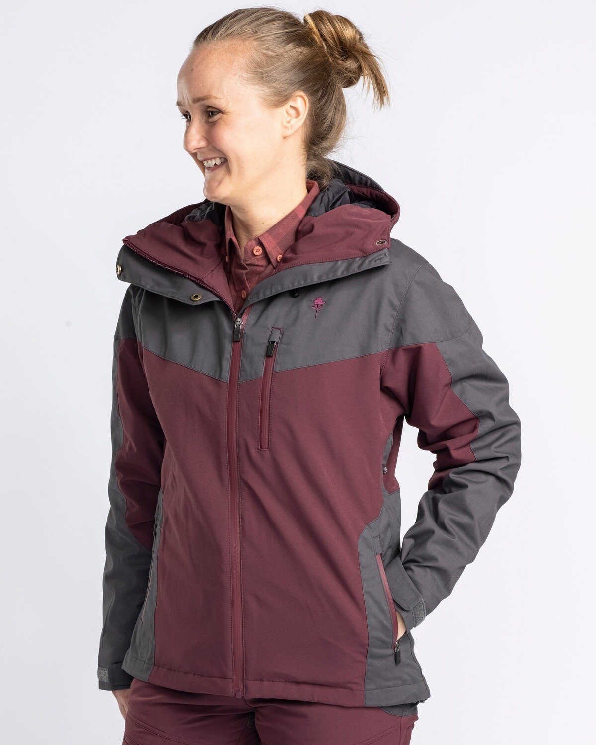 Plum/Anthra Damen Earth Hybrid Jacke Outdoorjacke Extreme Pinewood Finnveden