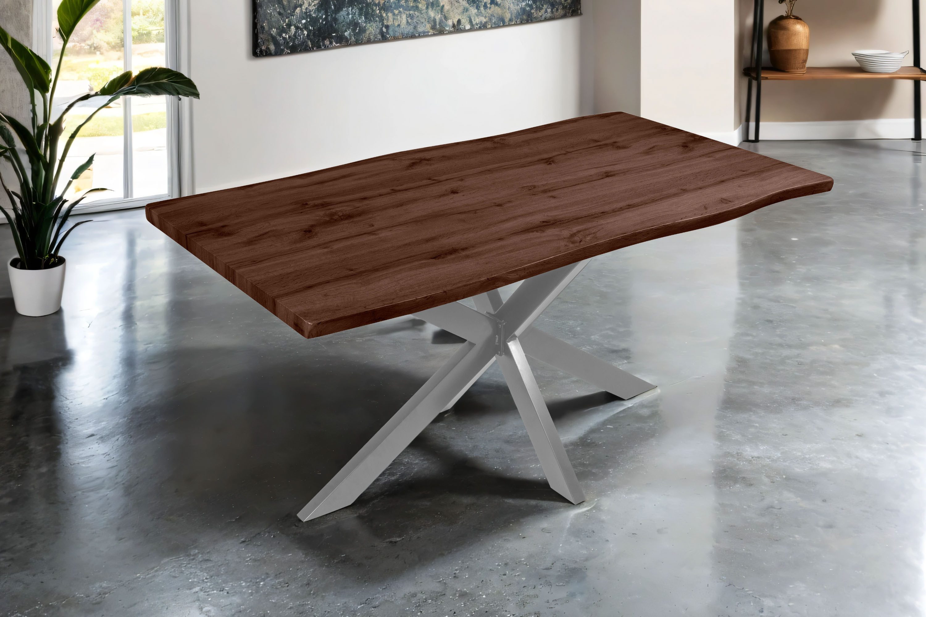 SAM® Esstisch TorbenS, verschiedene Holz-Optiken, Spider-Metallgestell, günstig online kaufen