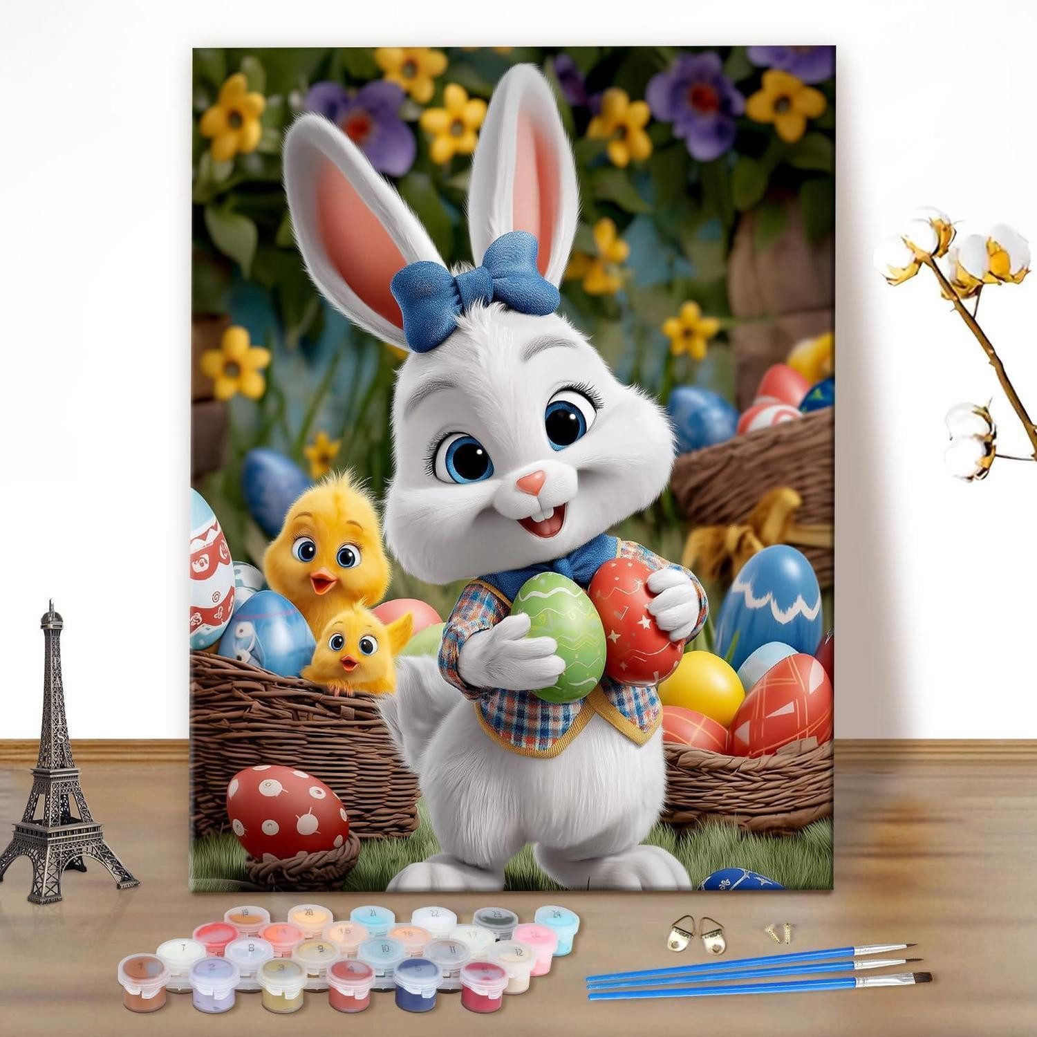 LuxusKollektion Malen nach Zahlen Malen nach Zahlen Osterhase Frühling 40x50 (1-St)