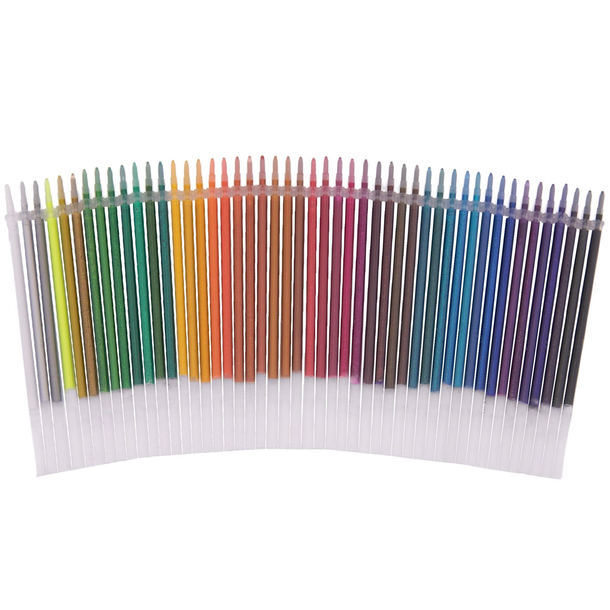 Colorya Gelroller Gelschreiberminen Set: 48 Ersatzminen für Erwachsene, Gel Stifte Ersatzminen: 48 Gelschreiberminen für Erwachsene