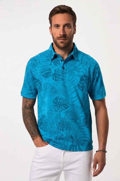 JP1880 Poloshirt Poloshirt Halbarm Piqué floraler Print bis 8 XL