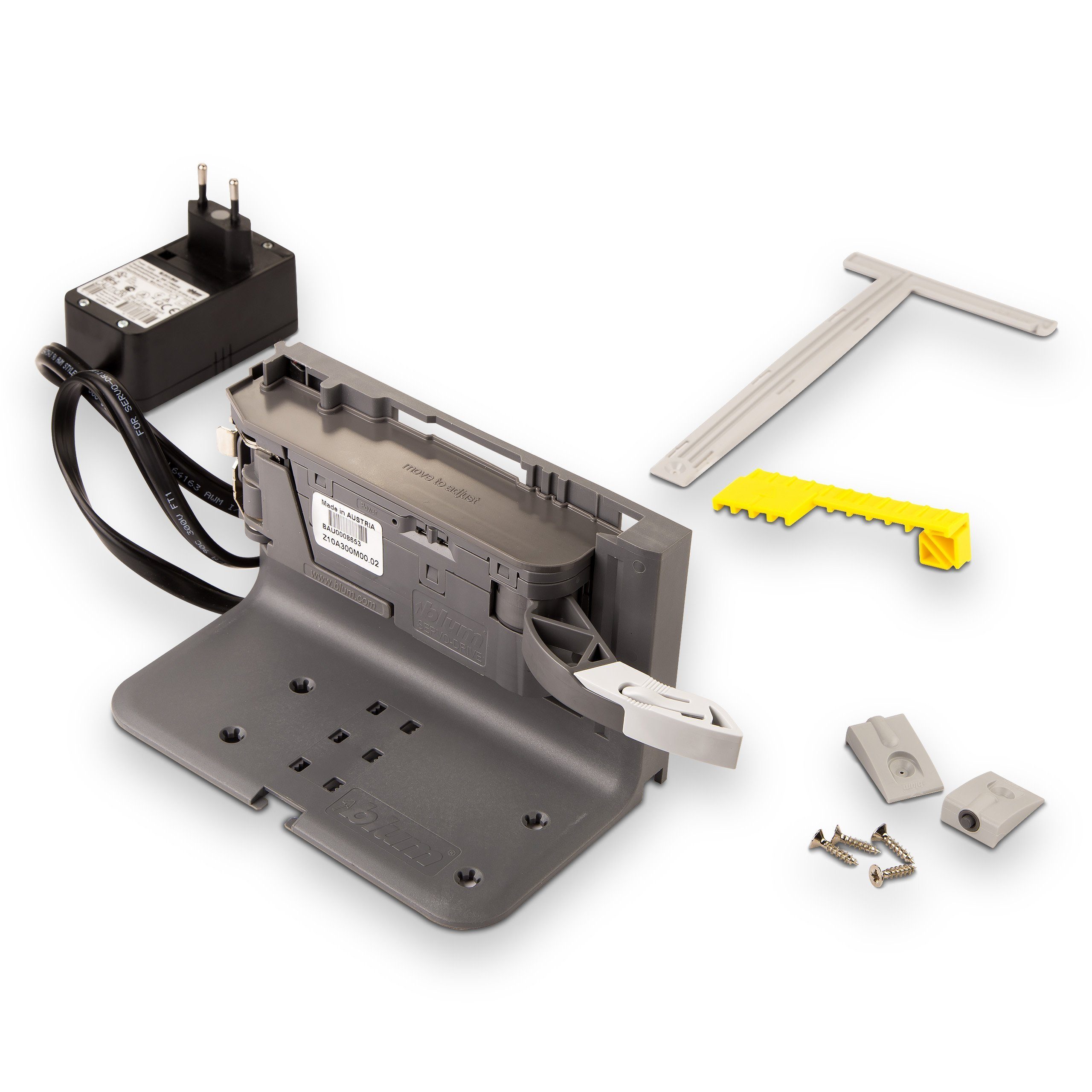 blum Möbelbeschlag Z10NA30EA Set Servo-Drive Uno für Abfalleimerauszug, komplett mit Netzteil und Montagematerial