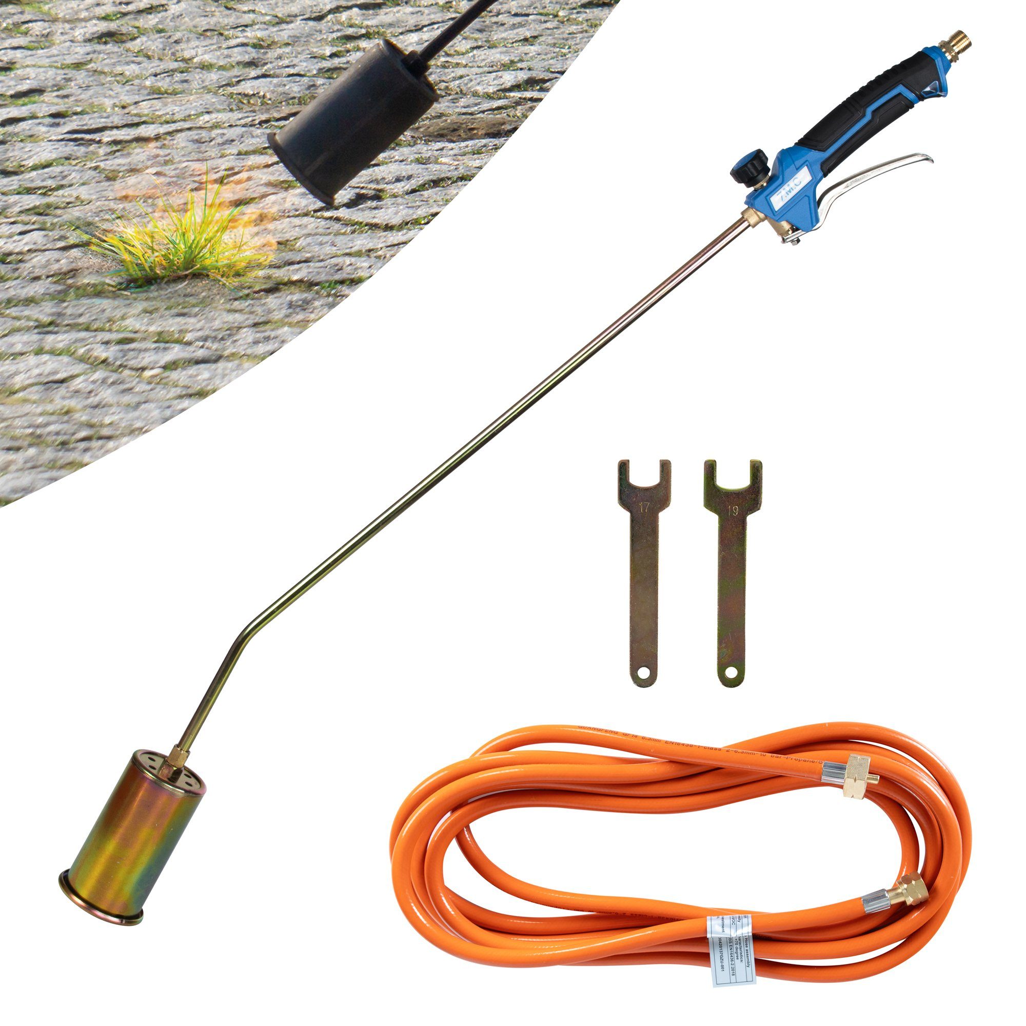 ZMC Unkrautbrenner Unkrautbrenner Abflammgerät 1850°C mit 5m Schlauch Unkra günstig online kaufen