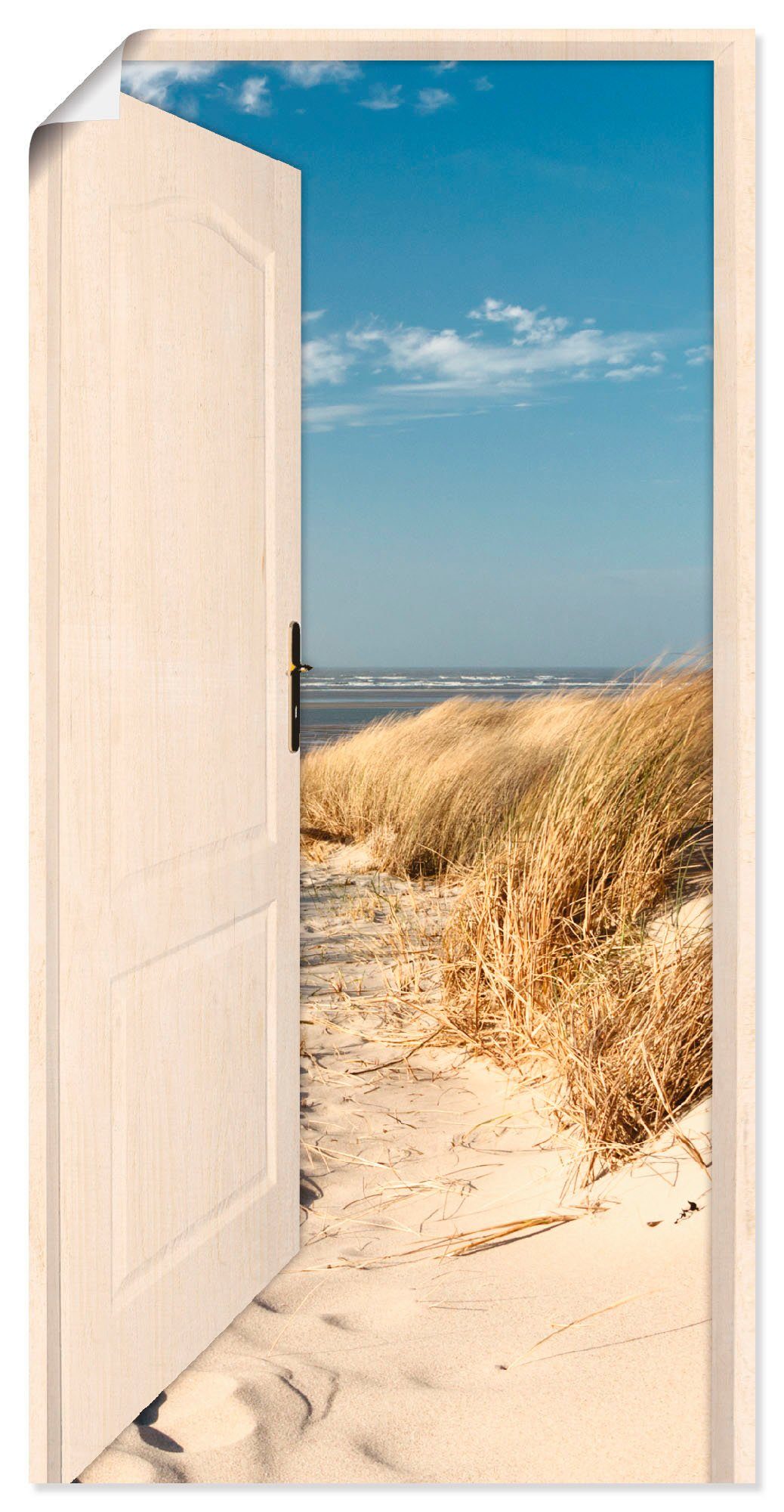 Strand versch. St), Wandaufkleber Wandbild Leinwandbild, Alubild, in Artland Größen Langeoog, (1 als auf Nordseestrand oder Poster
