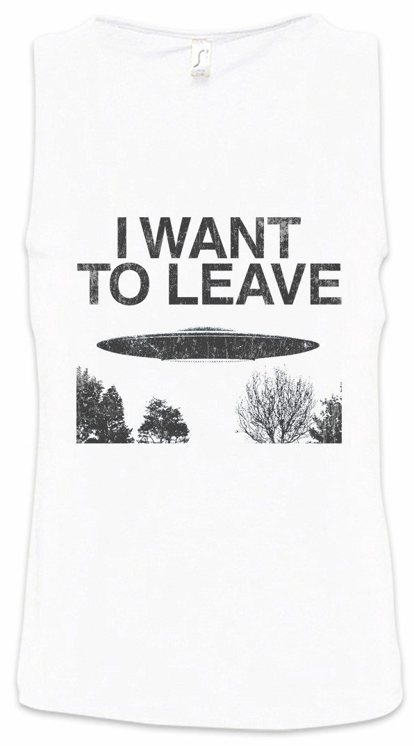 Urban Backwoods Tanktop I Want To Leave Ärmelloses T-Shirt TV Series Ufo Alien Sign Roswell Zeichen Symbol Flying Saucers