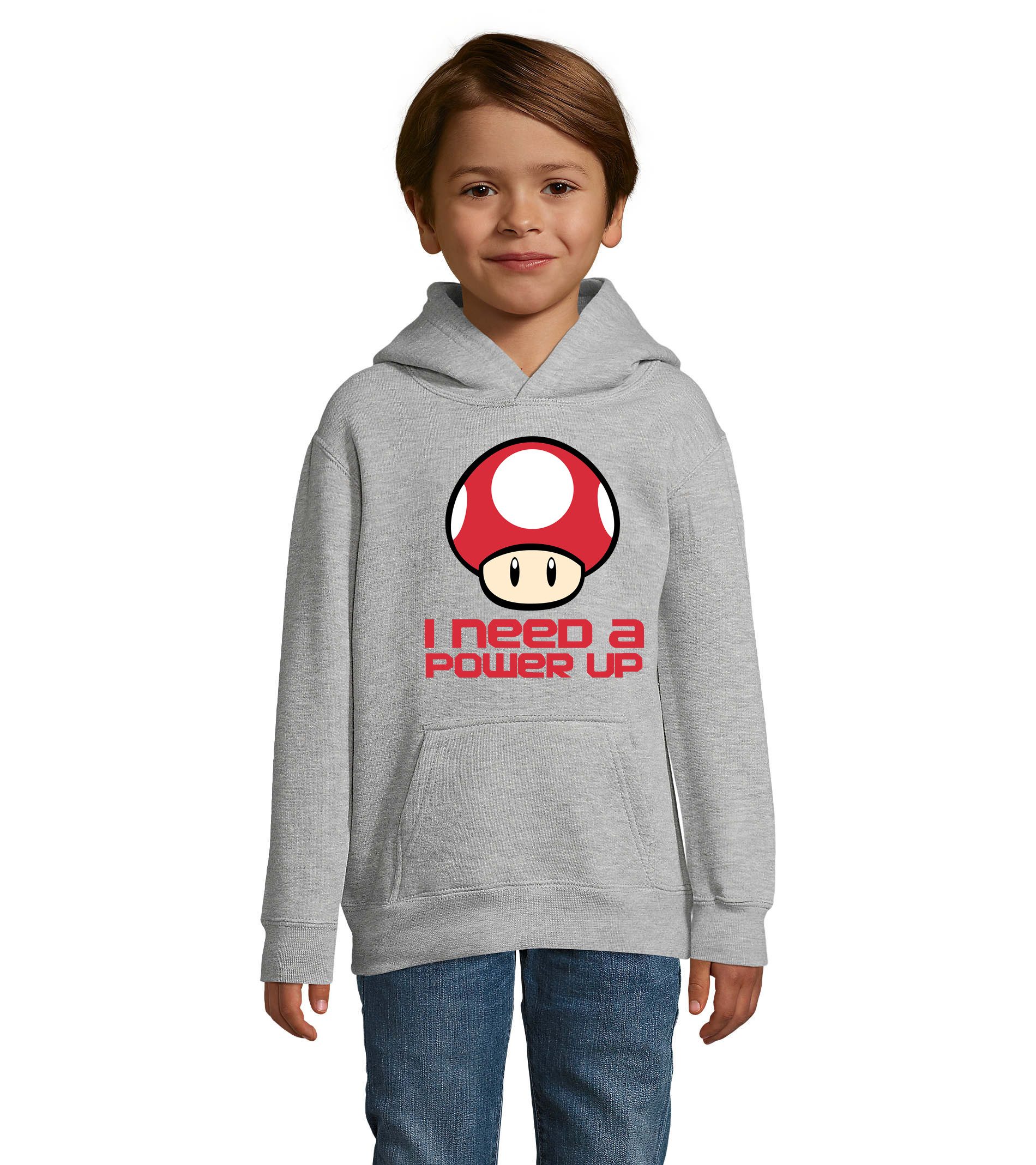 Blondie & Brownie Hoodie PilzPowerUp Kinder Hoodie Retro Game Print PilzPowerUp Abenteuerhelden Kinder Hoodie