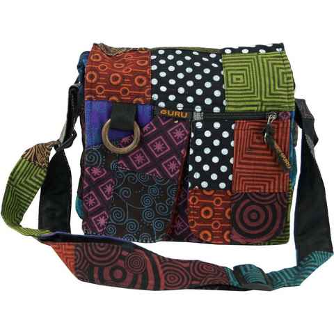 Guru-Shop Schultertasche Ethno Schultertasche Patchworktasche