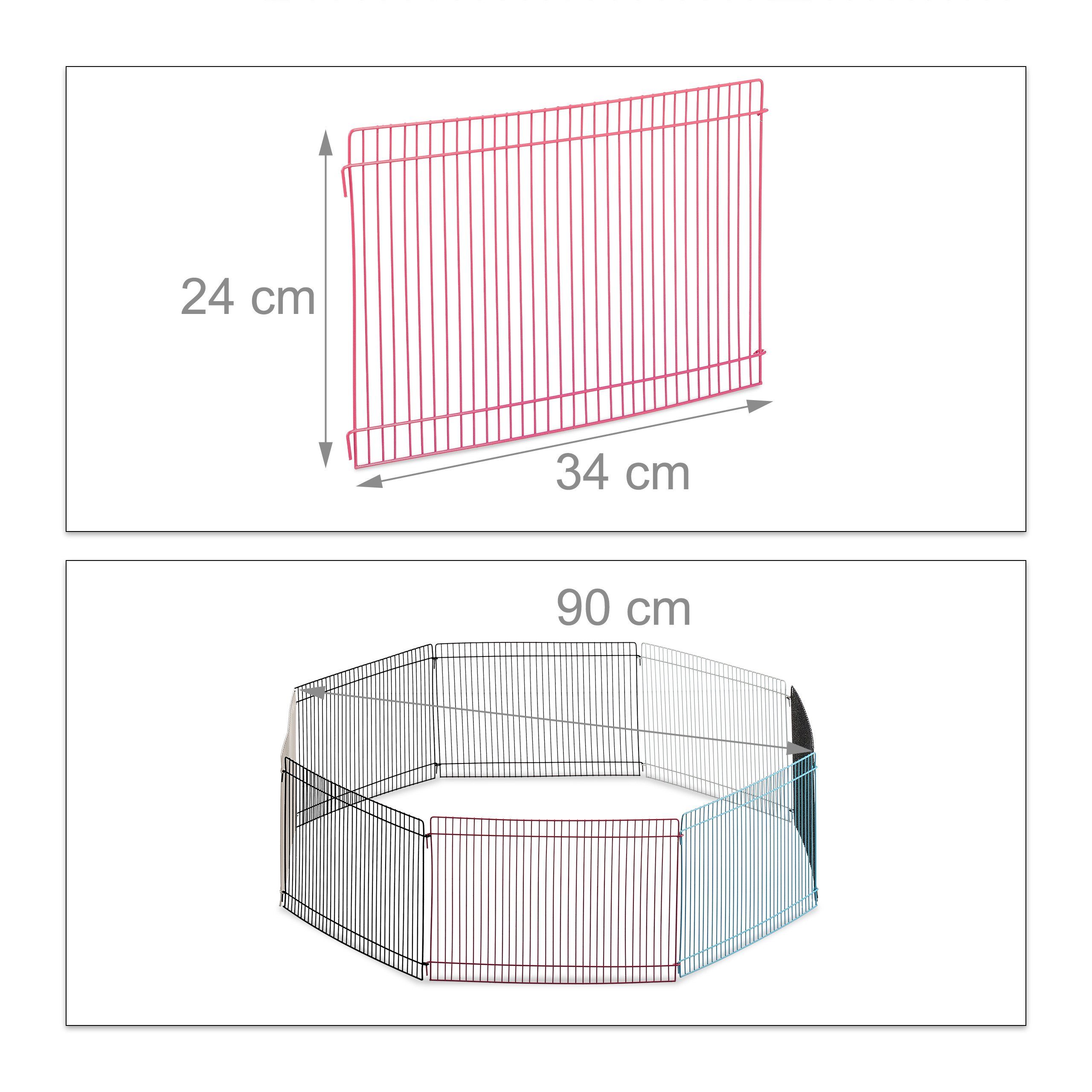 relaxdays Freigehege Freilaufgehege Kleintiere mehrfarbig