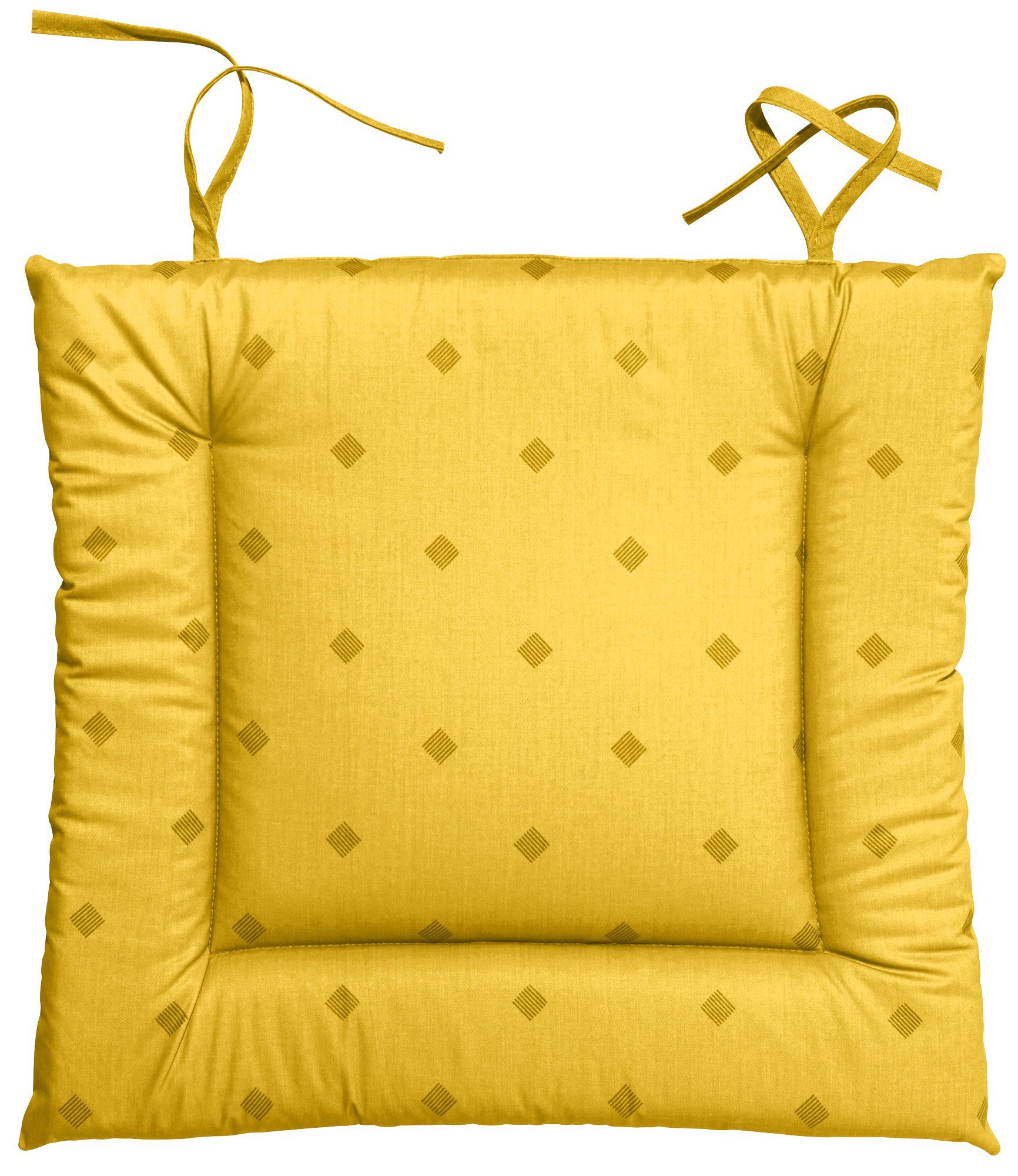 Erwin Müller Stuhlkissen Stuhlkissen "Neuss" mit Bindebändern, abwaschbar Uni