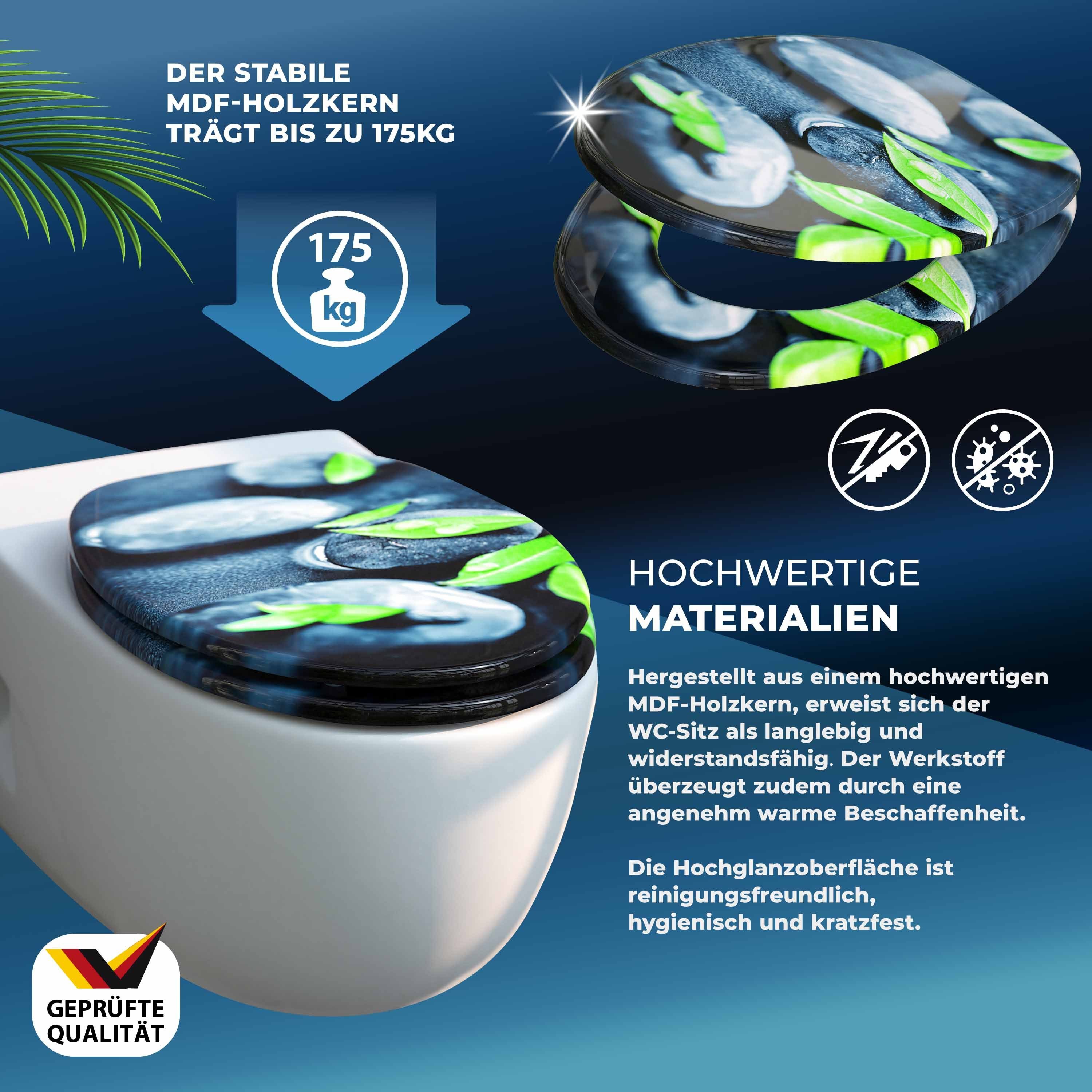 Casaria WC-Sitz, Doppelte Absenkautomatik MDF Holz günstig online kaufen