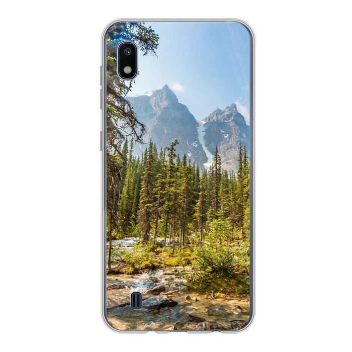 MuchoWow Handyhülle Nordamerikanischer Wald am Moraine Lake in Kanada Handyhülle Samsung Galaxy A10 Smartphone-Bumper Print Handy
