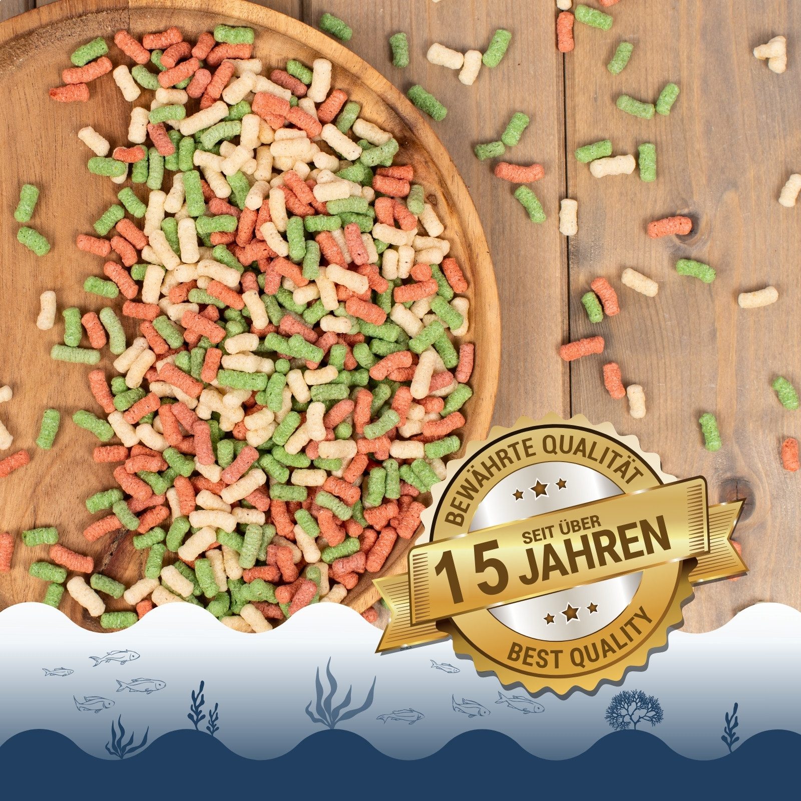 Lyra Pet 2 x 40 Liter (6 kg) Lyra Pond® Pond Colour Sticks Koi Mix Teichfutter, Hauptfutter für: Fisch