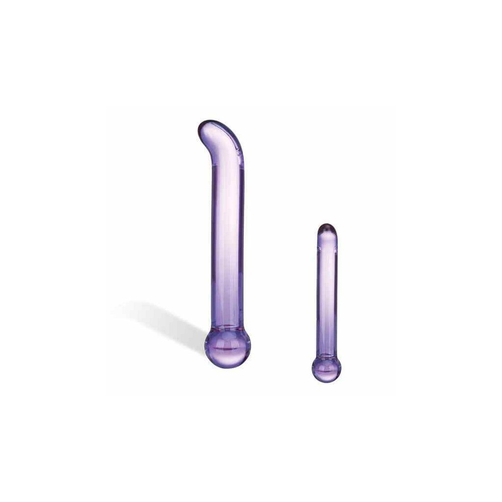 Glas Dildo Glas - Purple Glass G-Spot Tickler, mit gebogener Spitze