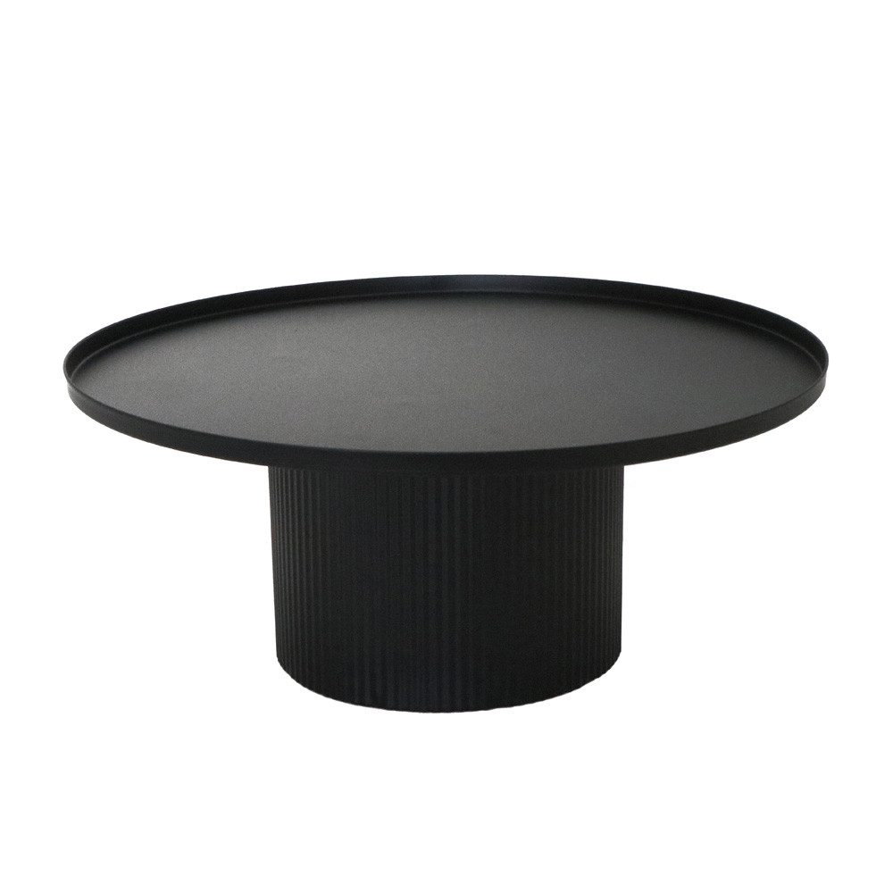 Grafelstein Etagere Dekoplateau LIVING schwarz Metall Dekoteller mit Fuß D25,5cm Kerzentel