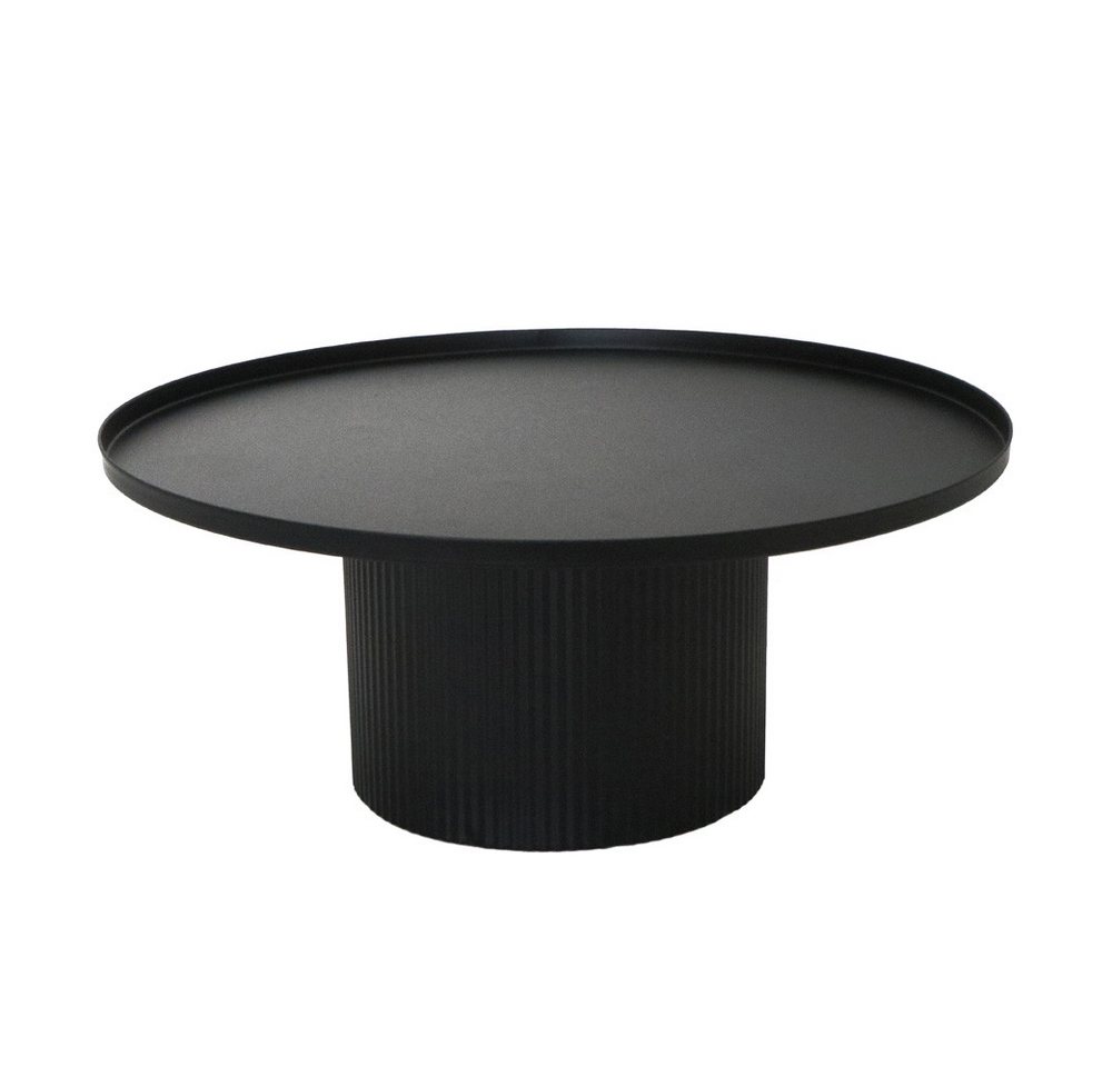 Grafelstein Etagere Dekoplateau LIVING schwarz Metall Dekoteller mit Fuß D25,5cm Kerzentel