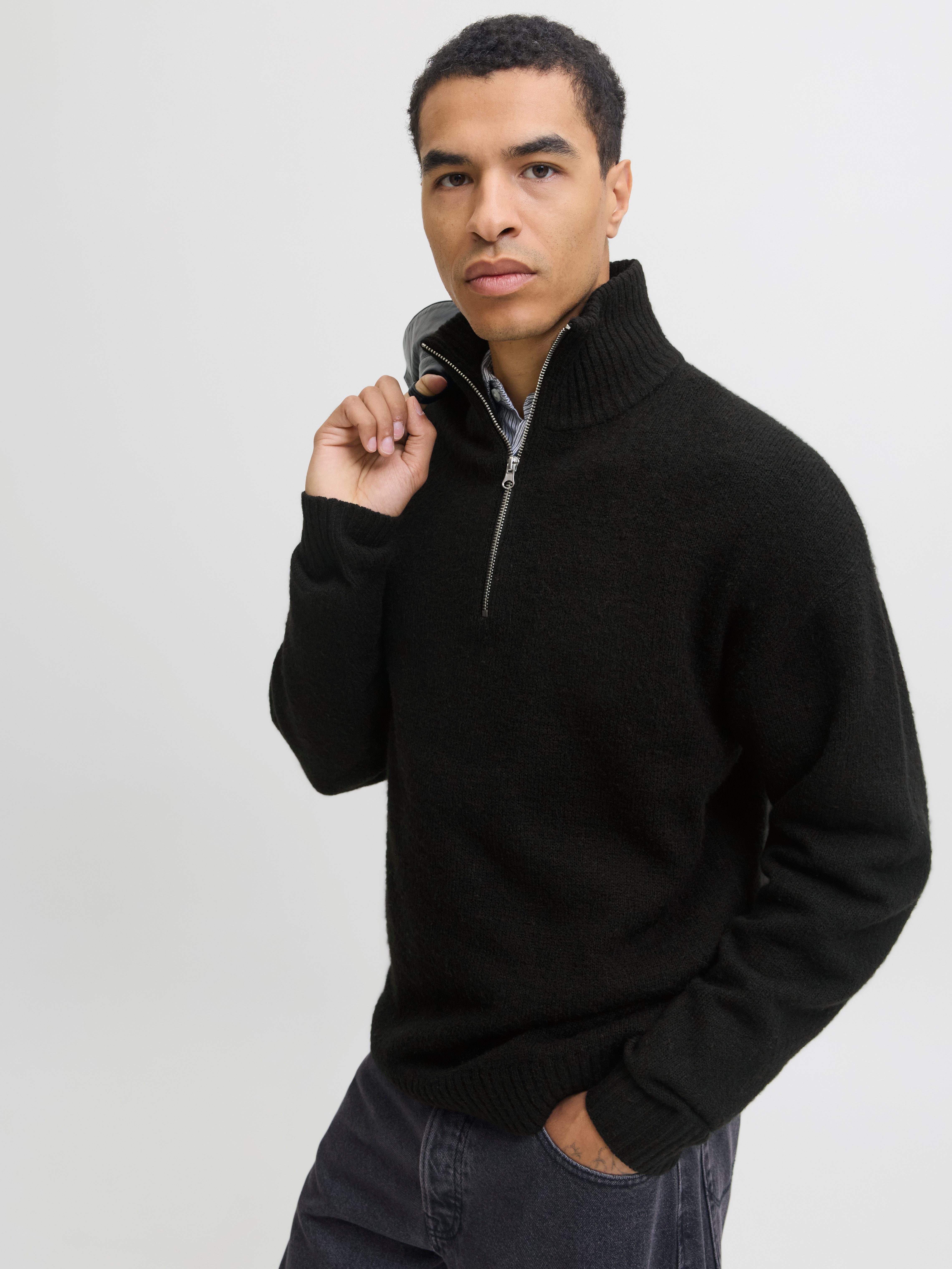 Jack & Jones Troyer JJESOHO OLLIE KNIT HALF ZIP SN günstig online kaufen