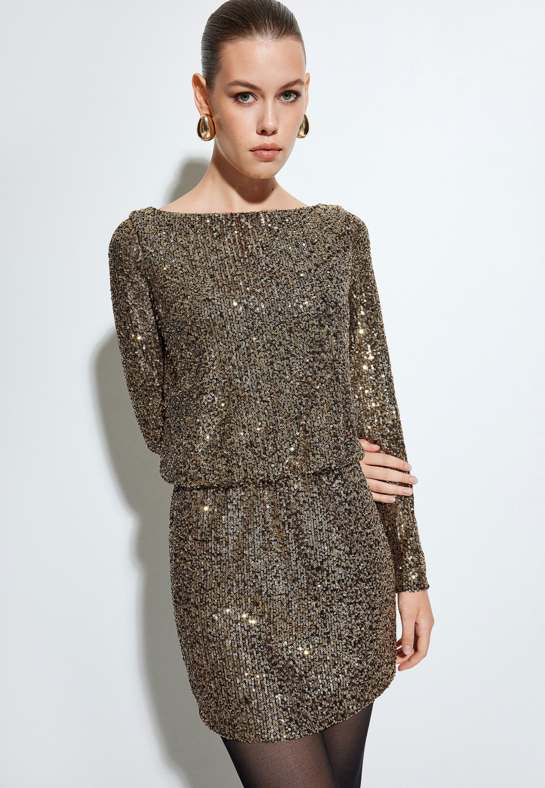Koton Midikleid Koton Pailletten-Minikleid Rückendetail