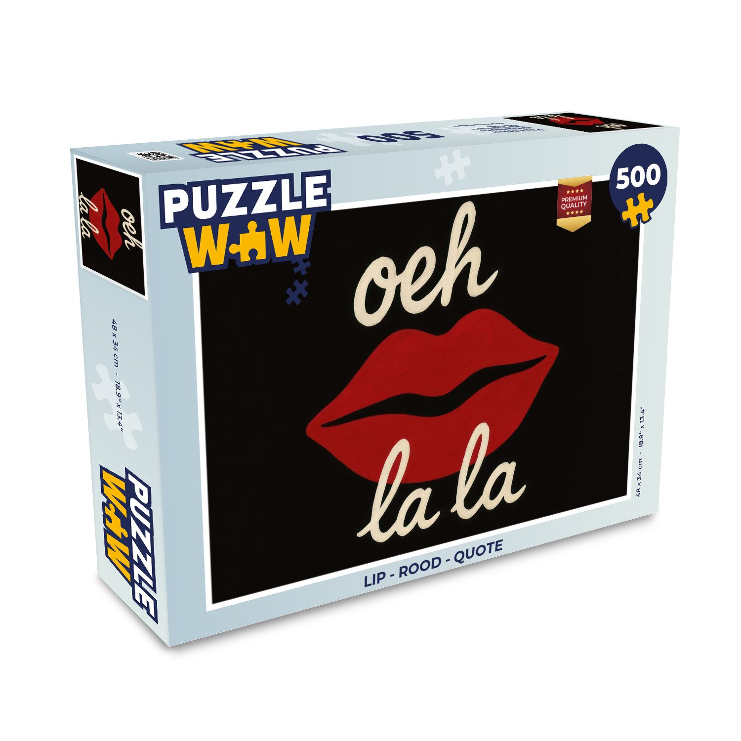 Puzzle Lippen - Rot - Zitat