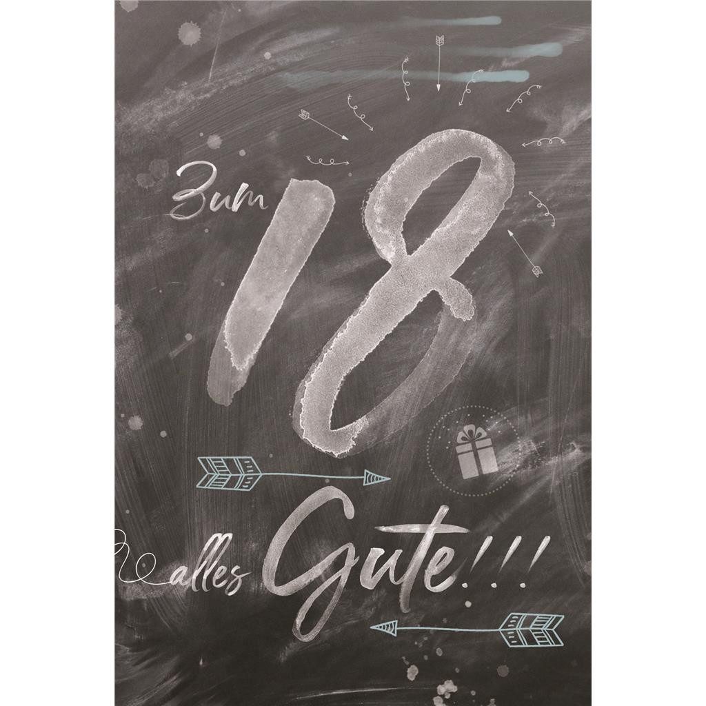 Skorpion Grußkarten 18. Geburtstag Karte mit Umschlag Tafelbeschriftung