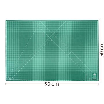 OfficeTree Schneideunterlage OfficeTree® Schneidematte grün - 90x60 cm (A1), 90 x 60 cm selbstheilend