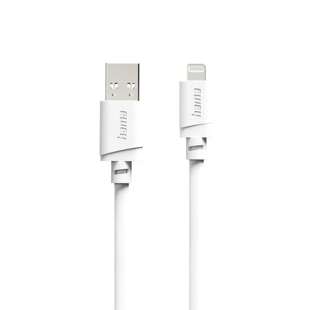 Hama USB-Ladekabel USB 2.0 Apple Lightning Stecker, USB-A Stecker 2 m Weiß USB-Kabel