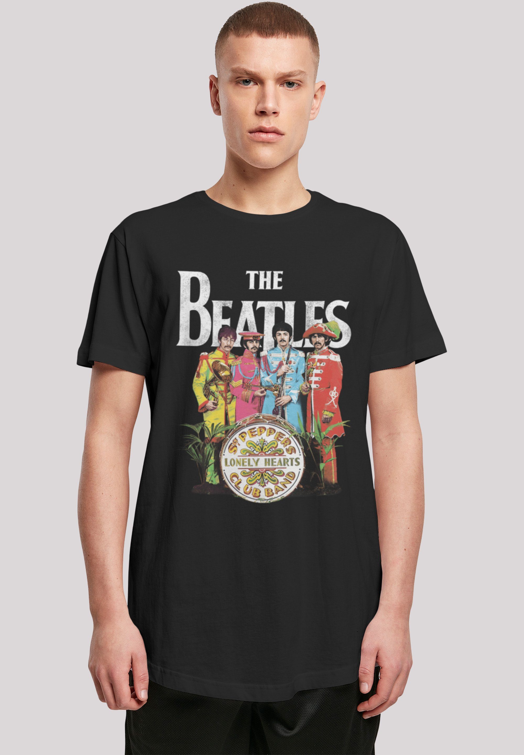 F4NT4STIC T-Shirt The Beatles Band Sgt Pepper Black Print