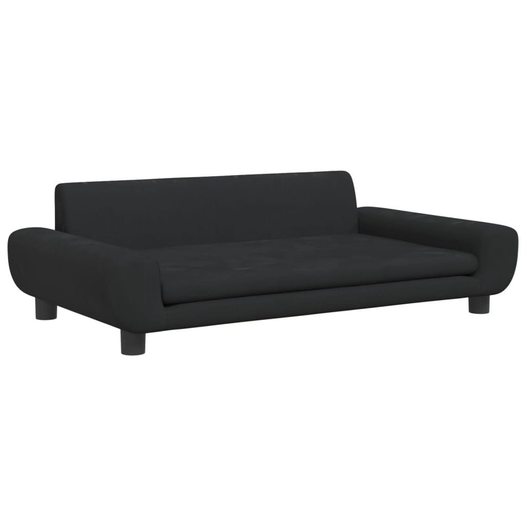 vidaXL Tierbett, Hundebett Schwarz 100x54x33 cm Samt