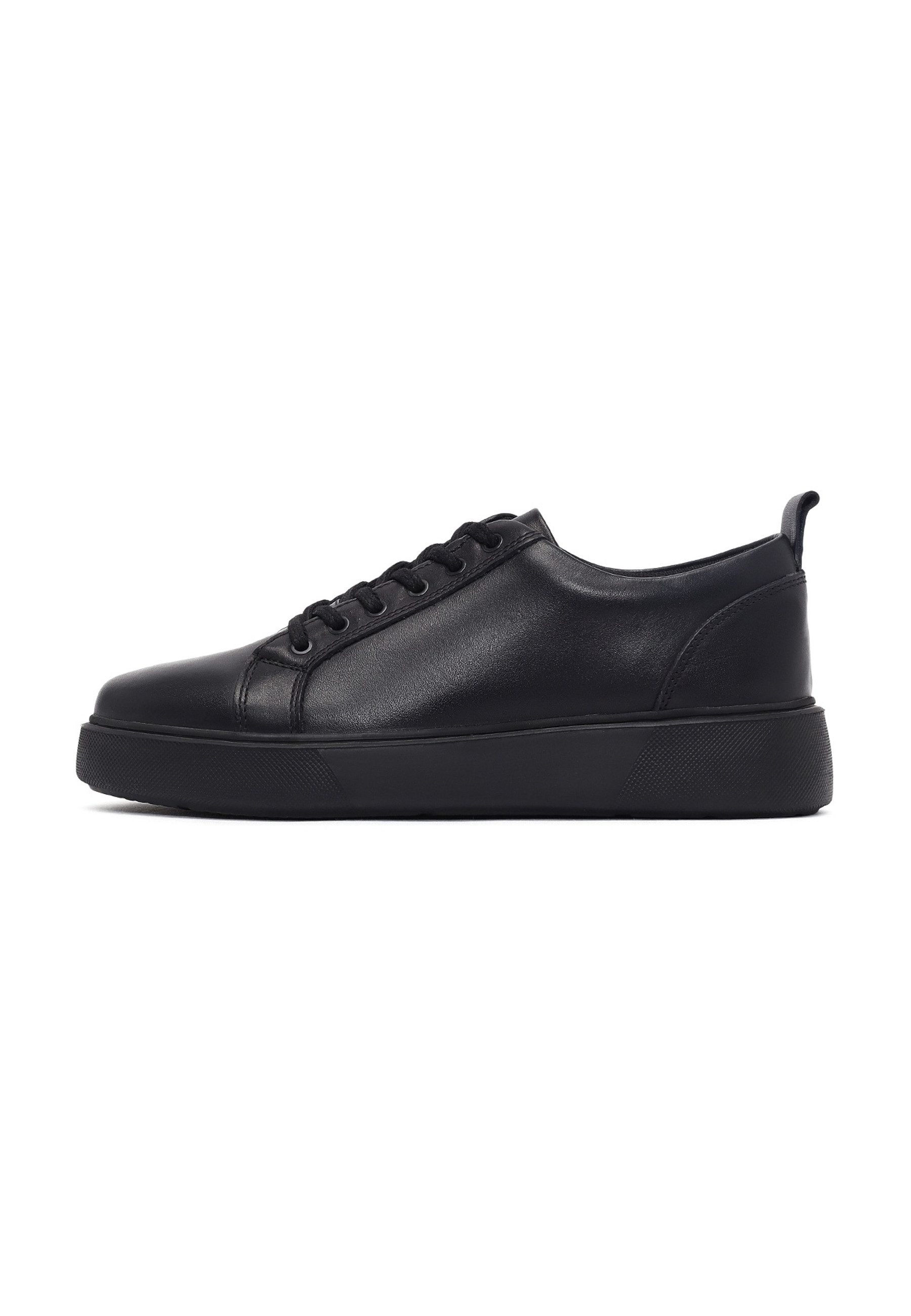 Derimod Leder Casual Sneaker Sneaker Echtes Leder, Textilfutter, EVA-Sohle, Schnürverschluss
