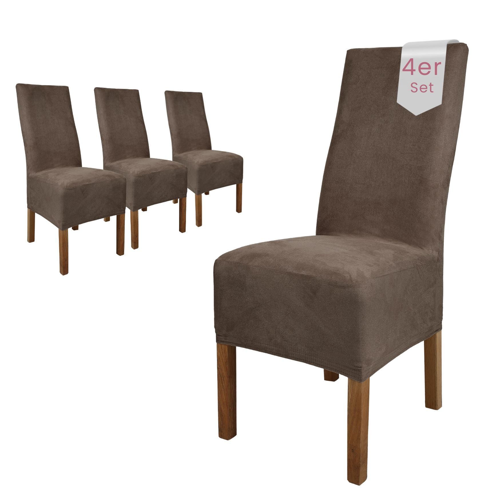sh SCHEFFLER-HOME LIVE HOMESTYLE Stuhlhusse Leon Stoff Veltara, Premium-Microfaser Veltara in edler Wildleder-Optik