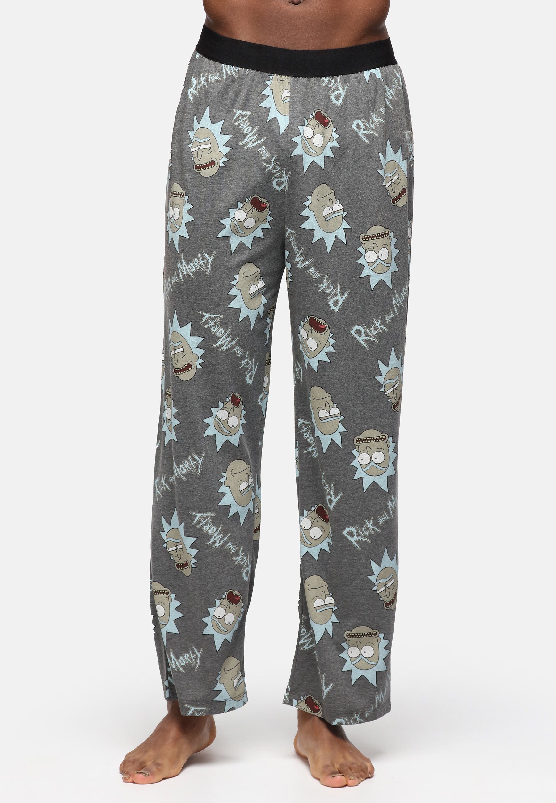 and Pant Lounge Rick print - all - grey Faces Morty and Logo Recovered over Loungepants