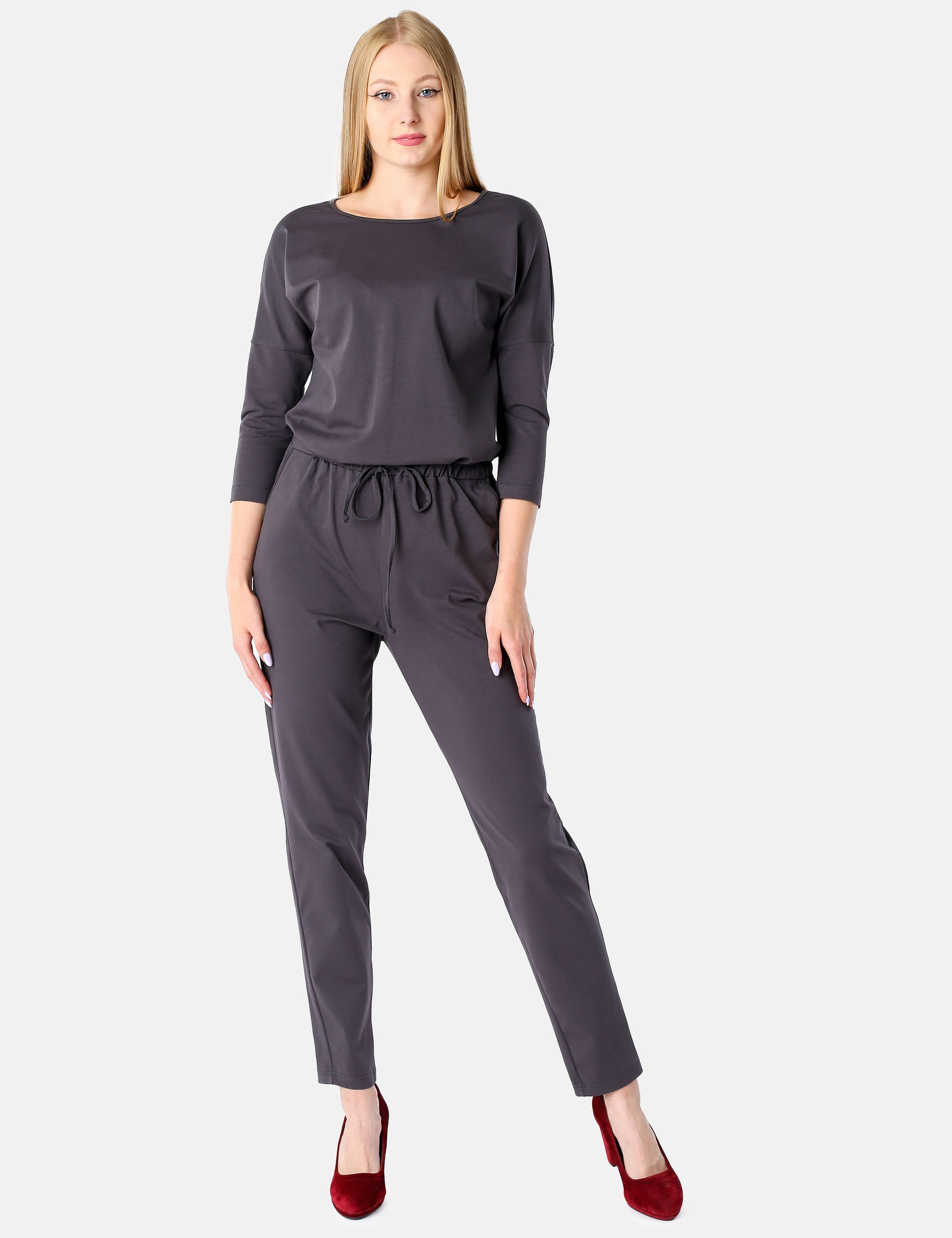 Bellivalini Jumpsuit Damen Hosenanzug mit Bindegürtel Freizeitanzug BLV50-212 (1-tlg)