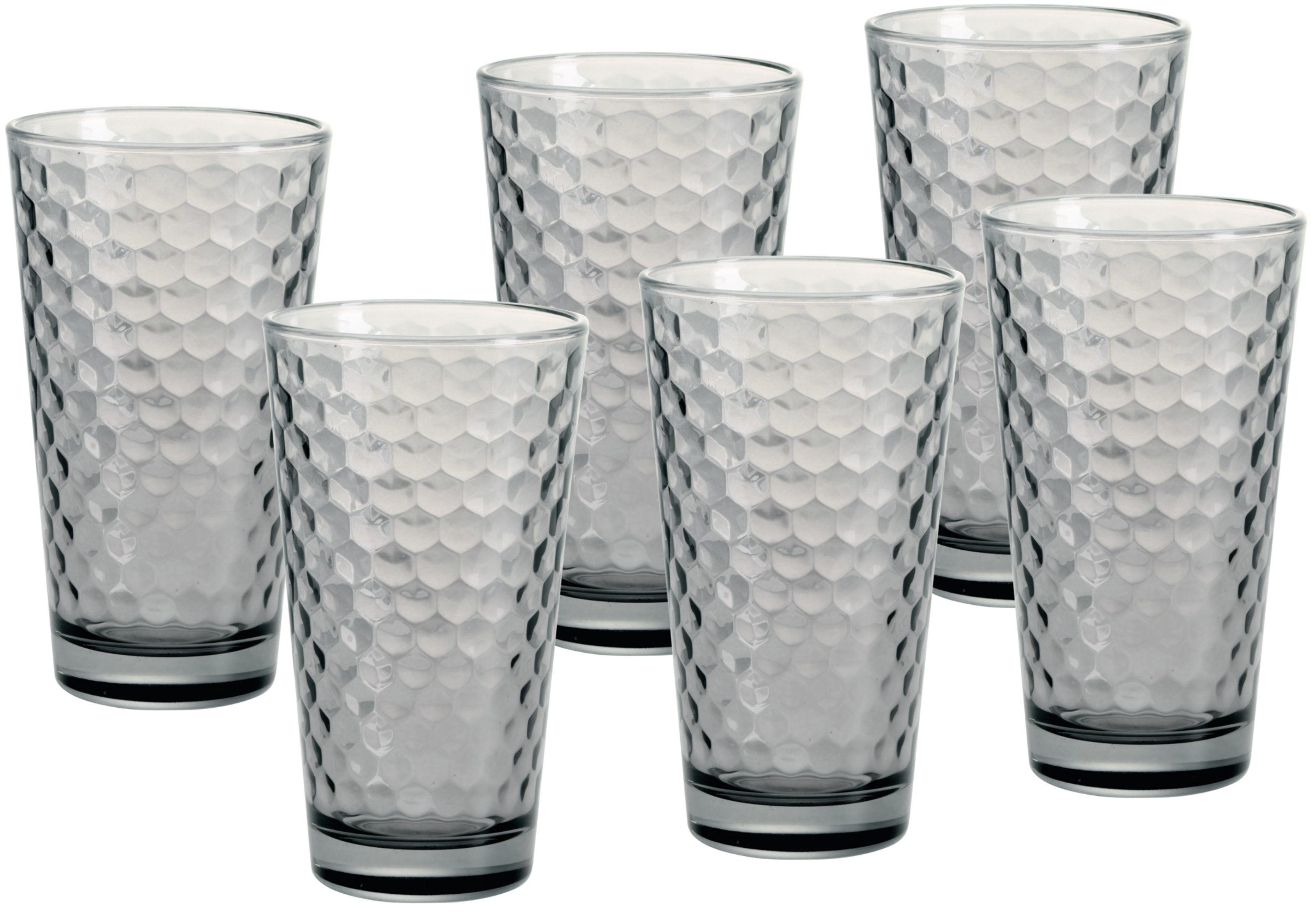 Ritzenhoff & Breker Longdrinkglas Favo, 6-teilig, 6-tlg., Glas, 6er Set, je 350 ml