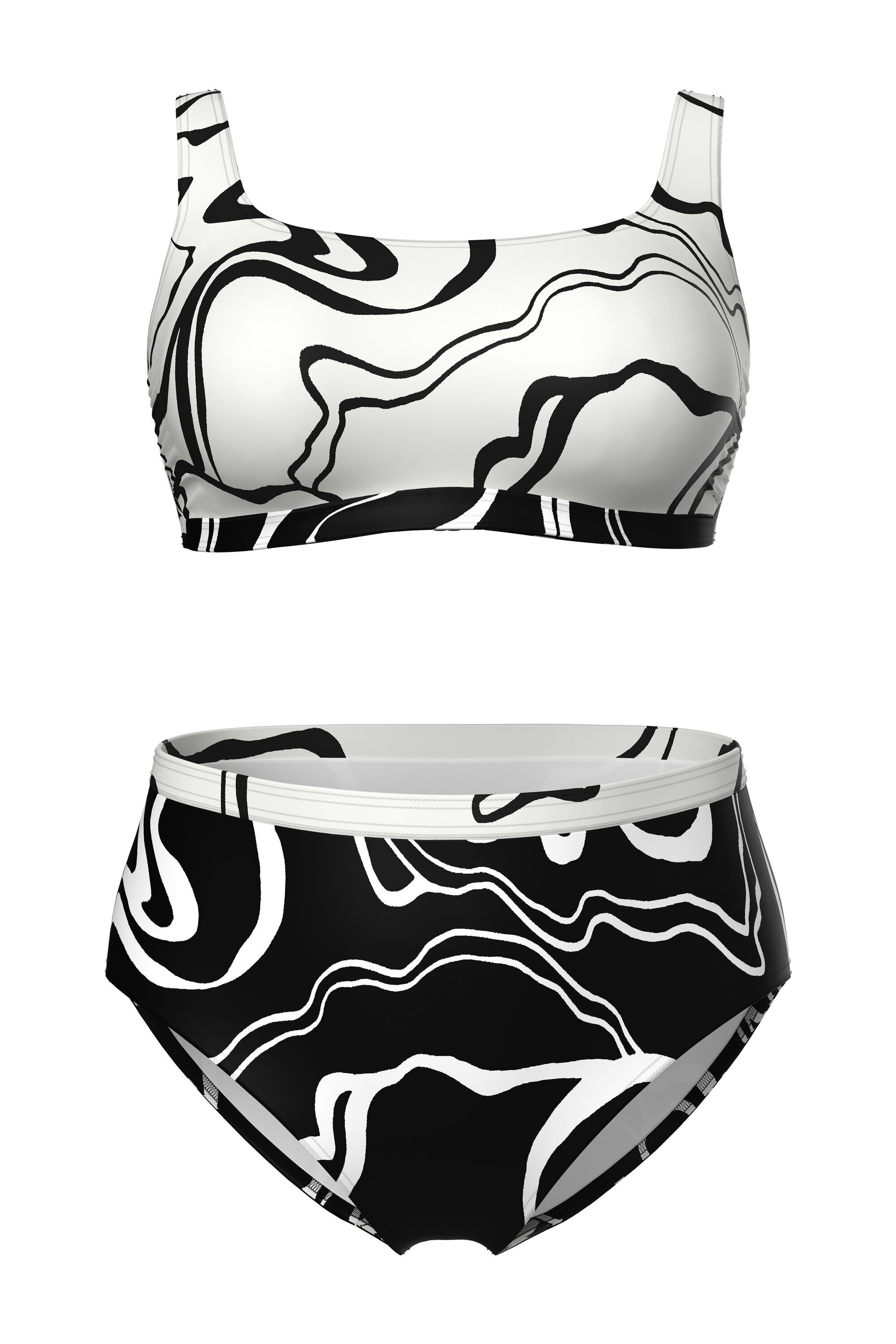 Ulla Popken Soft-BH Bikini Linienmuster Softcups Träger verstellbar