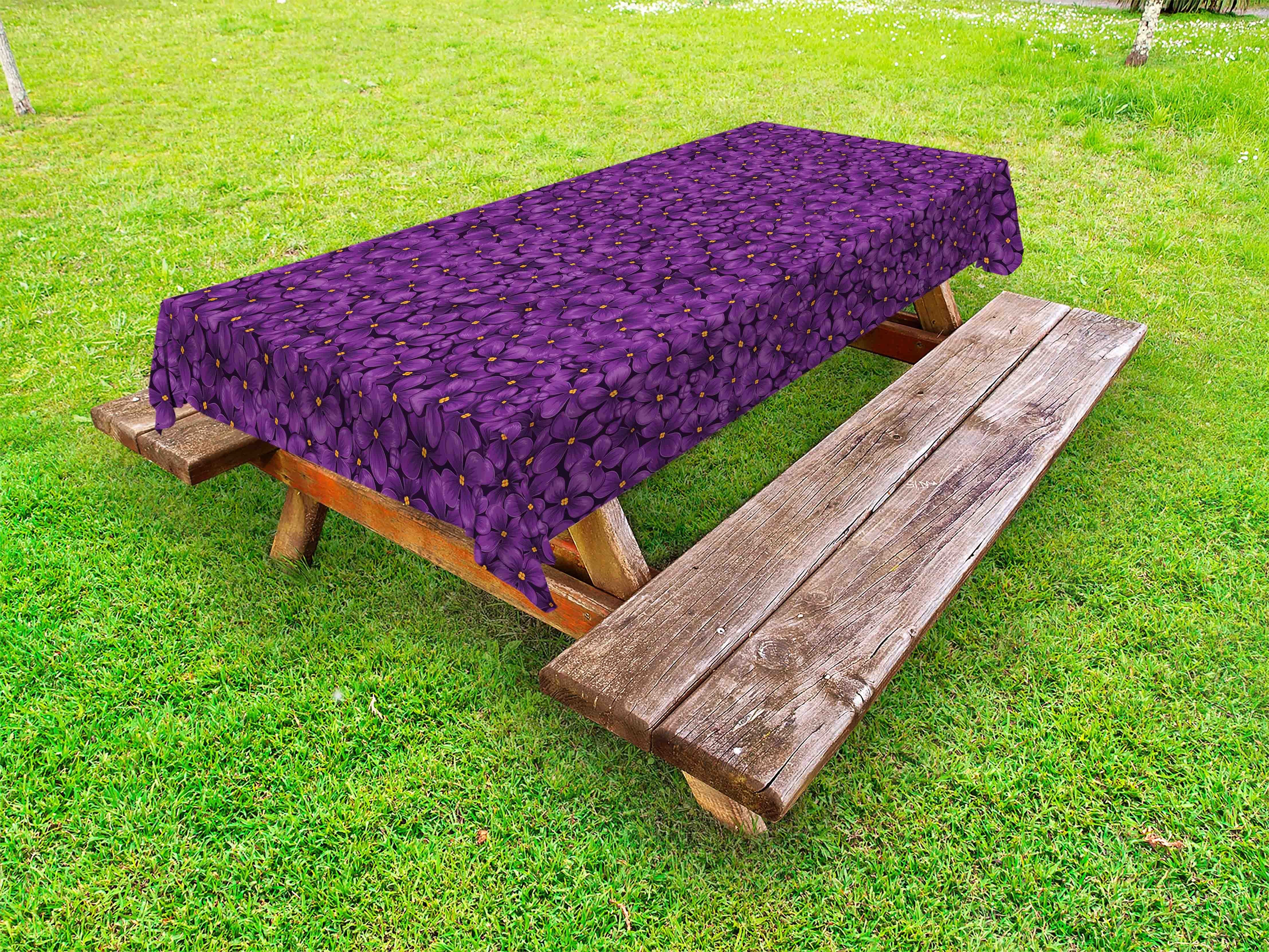 Abakuhaus Tischdecke dekorative waschbare Picknick-Tischdecke, Blumen Blooming Lilac Zusammensetzung
