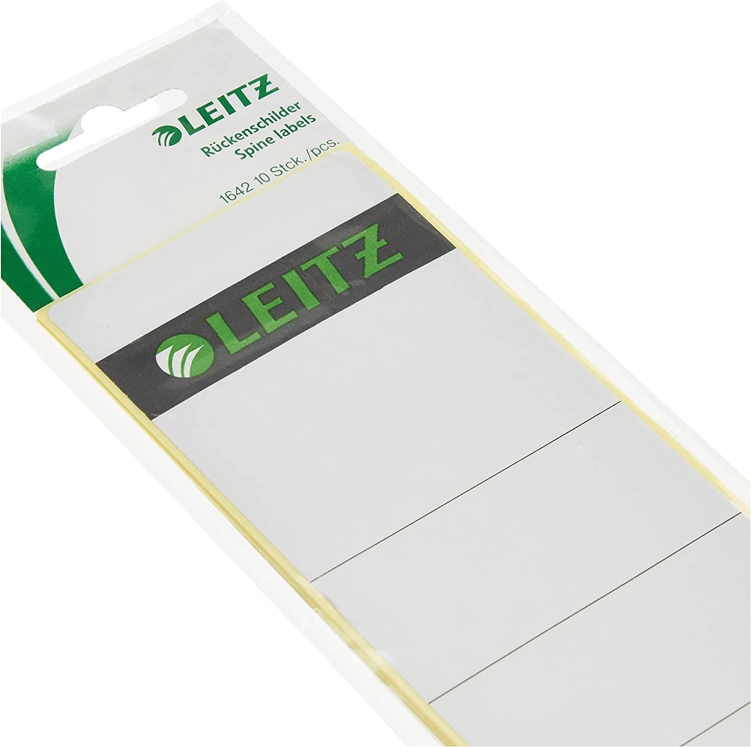 LEITZ Etiketten LEITZ Ordnerrücken-Etikett, 61 x 192 mm, kurz, breit, grau