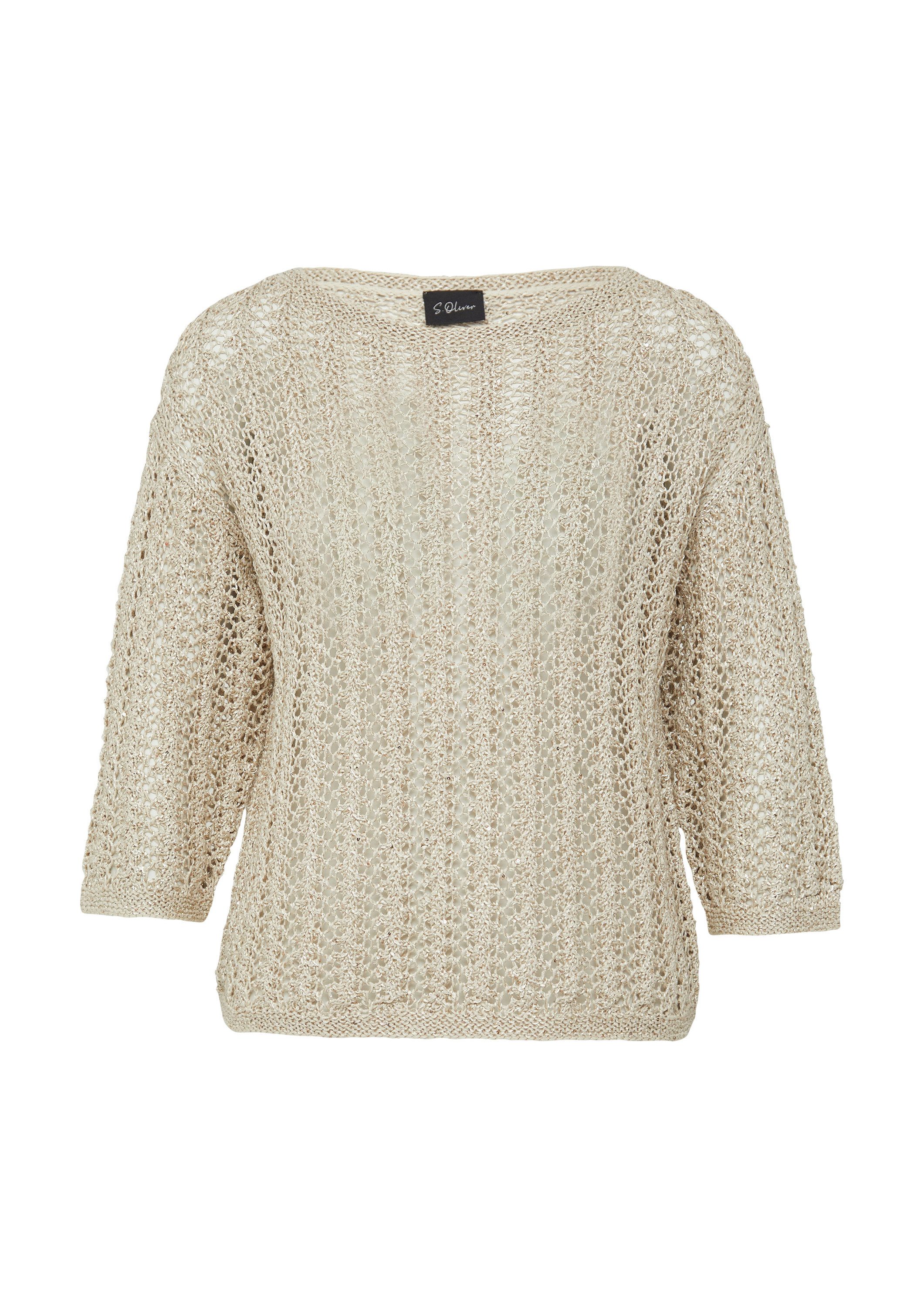 s.Oliver 3/4 Arm-Pullover Strickpullover (1-tlg) günstig online kaufen