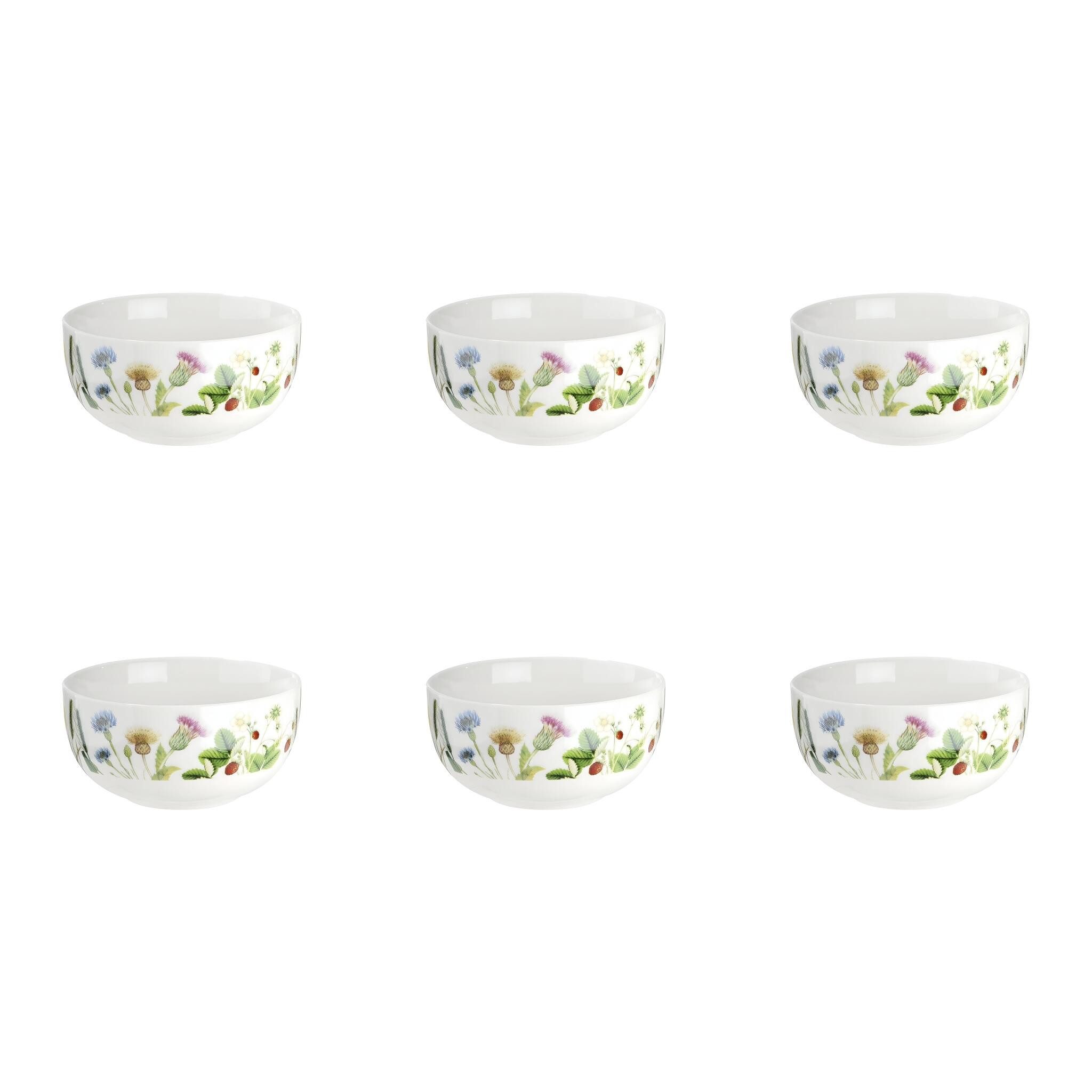 GILDE Müslischale 6 x Müslischale / Salatschale Wild Flowers